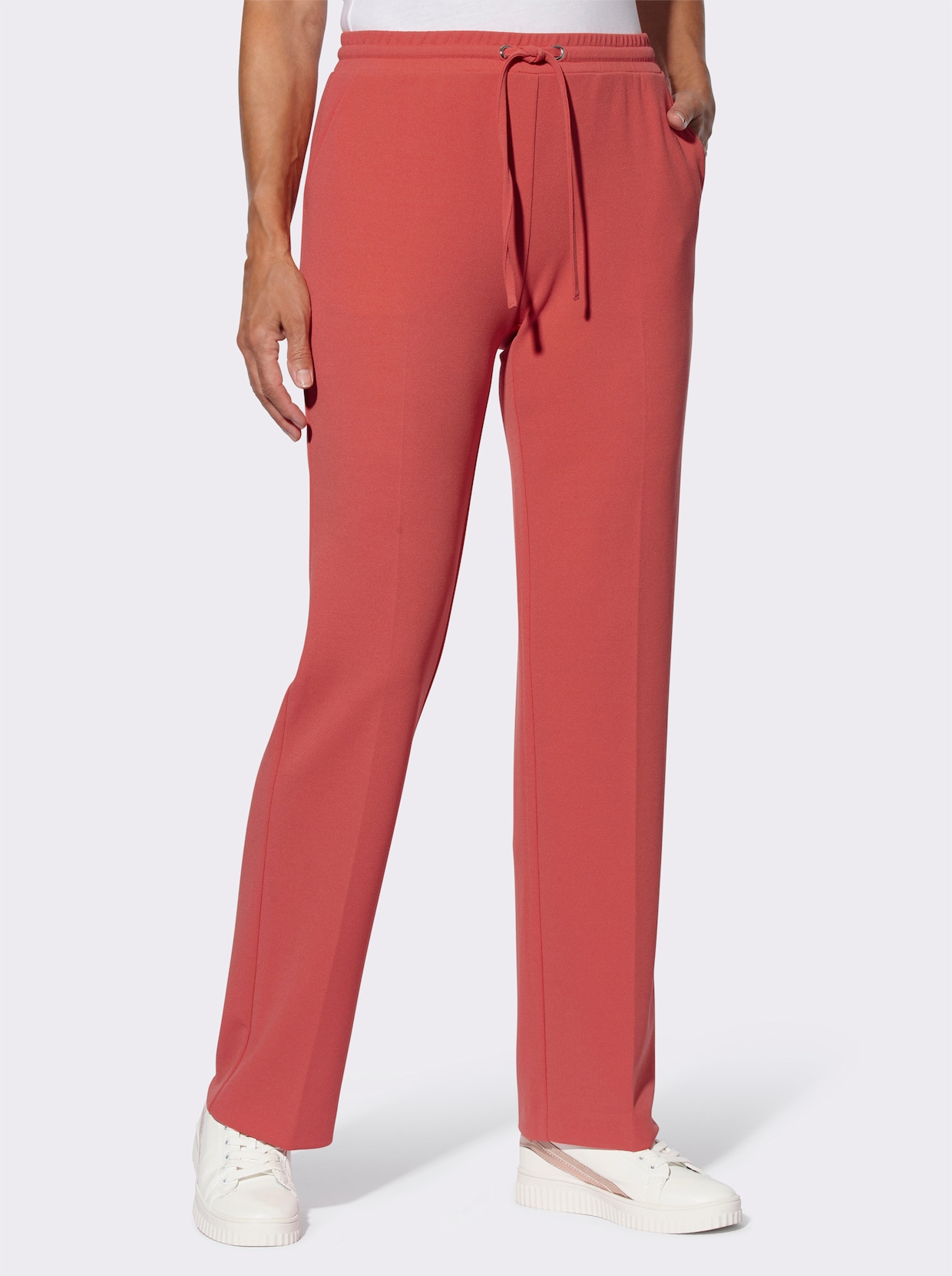 Schlupfhose aus formstabilem Interlock - grapefruit