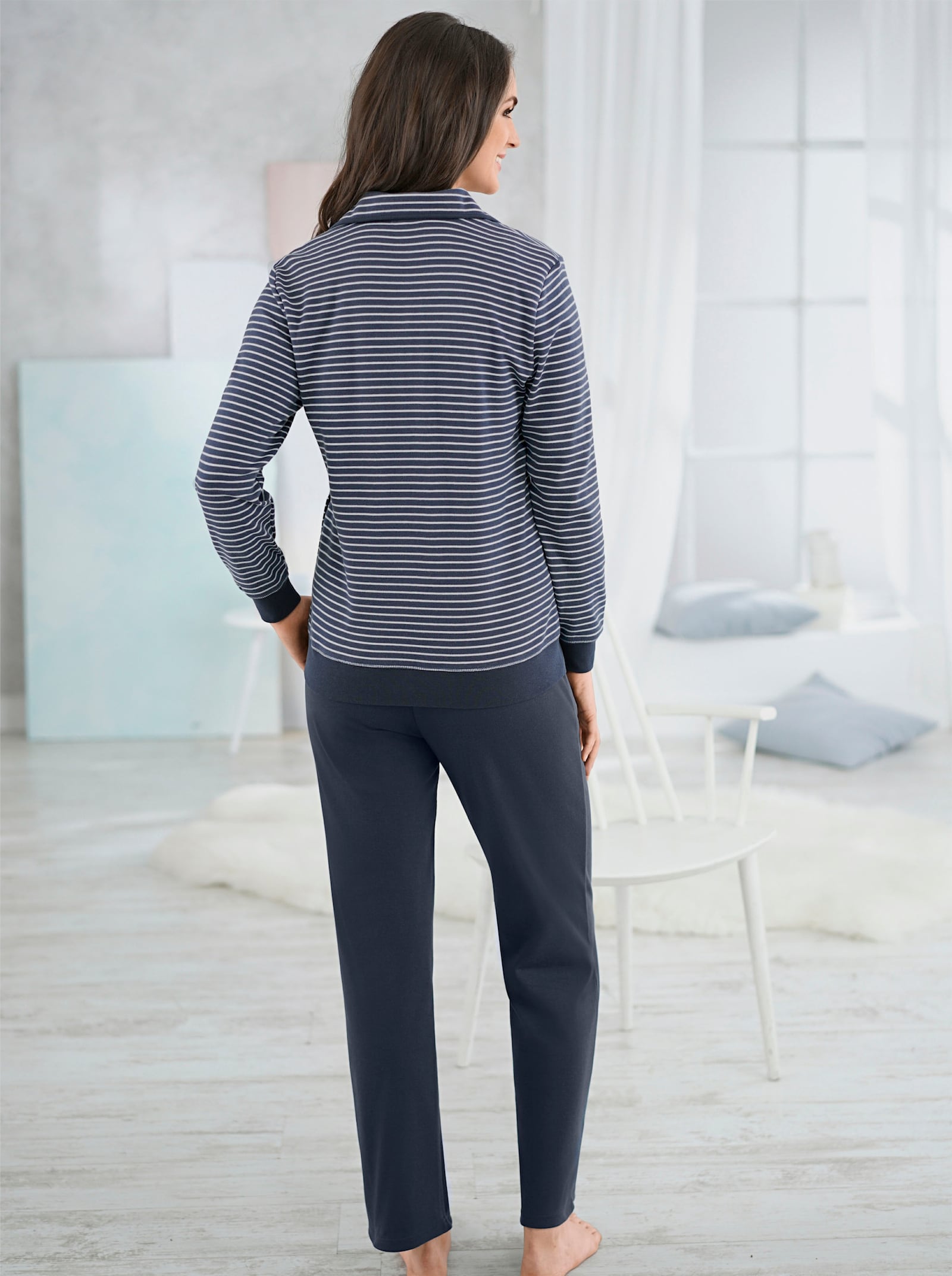 Huispak - marine gestreept