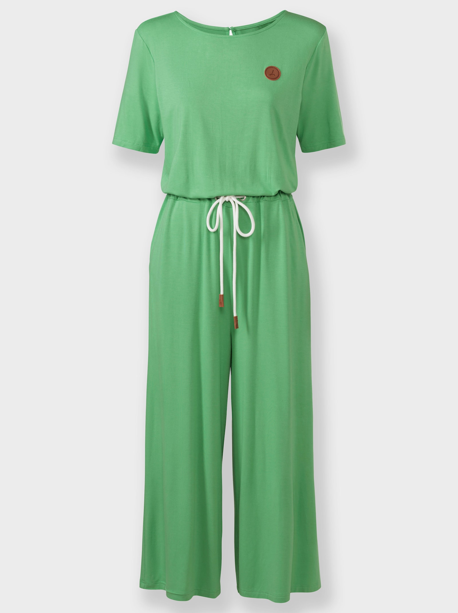 Jumpsuit mit weitem Bein - apfel