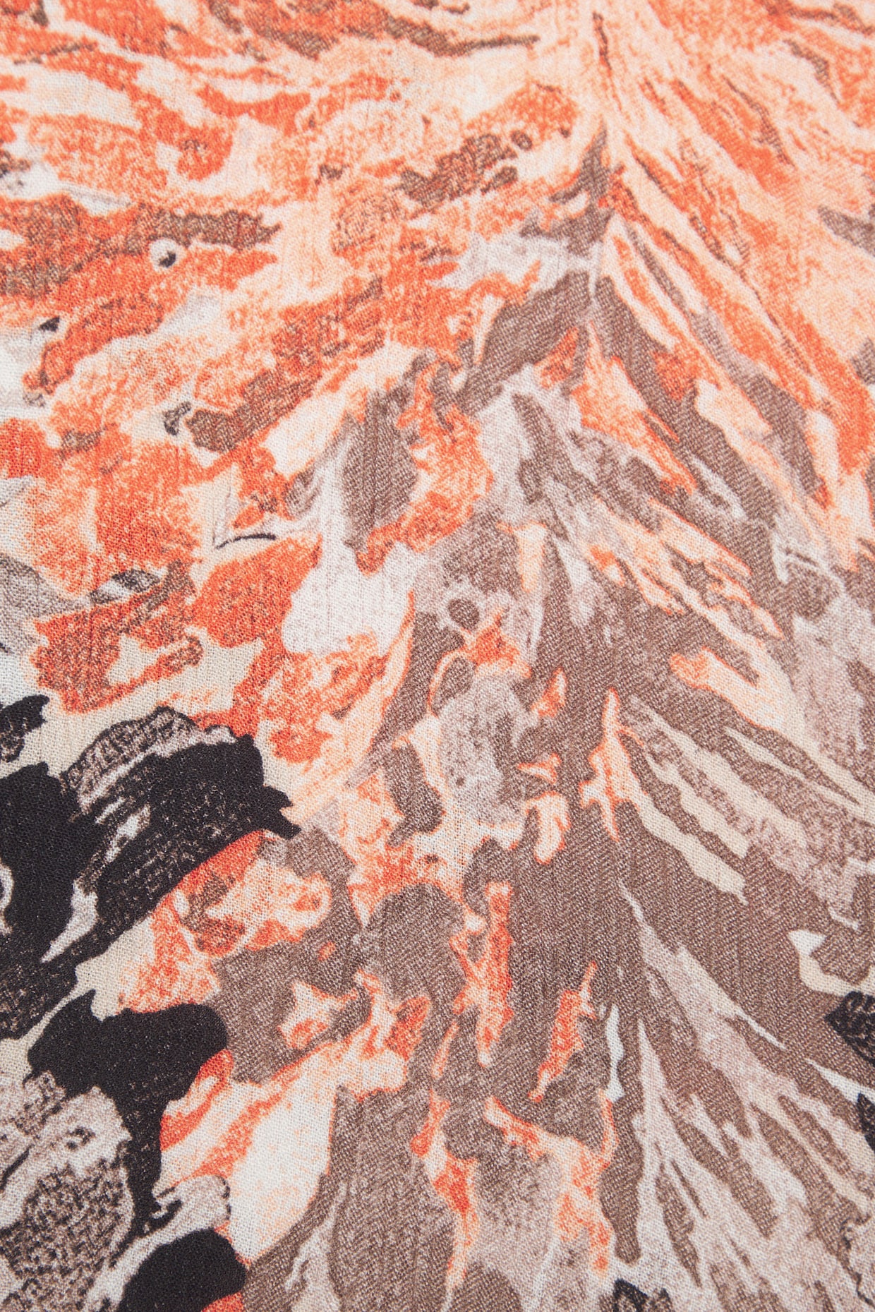 LASCANA Longbluse - apricot-taupe bedruckt