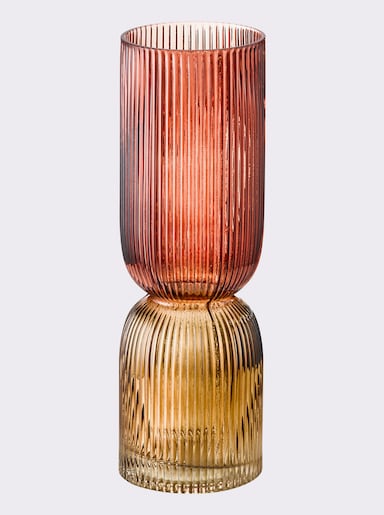Impressionen Vase - bordeaux-beige