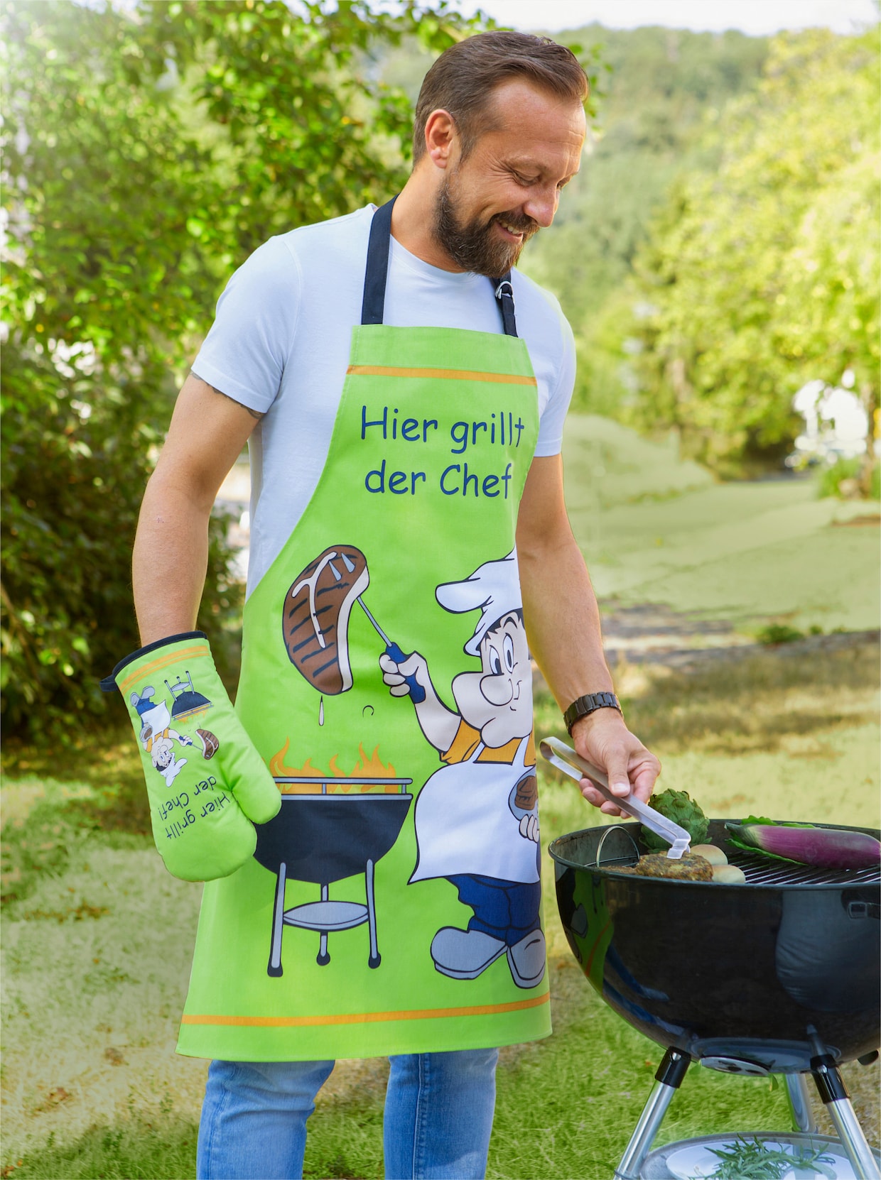 Barbecue-handschoen - groen