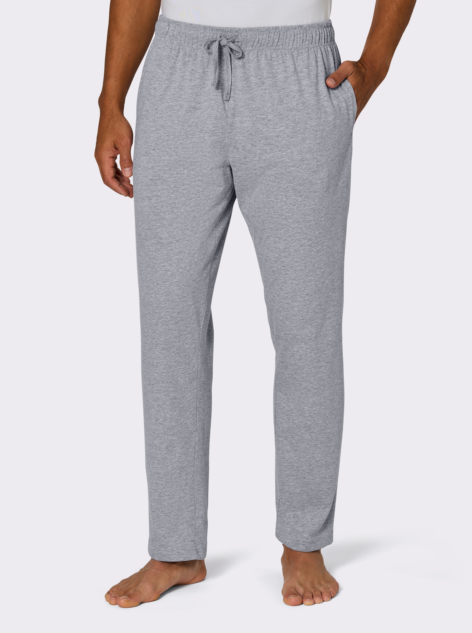 wäschepur men Pánské spodky - šedá-melír + střední modrá