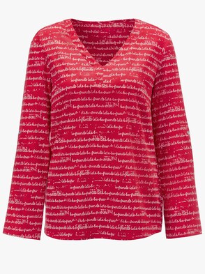 Bluse - rot-bedruckt