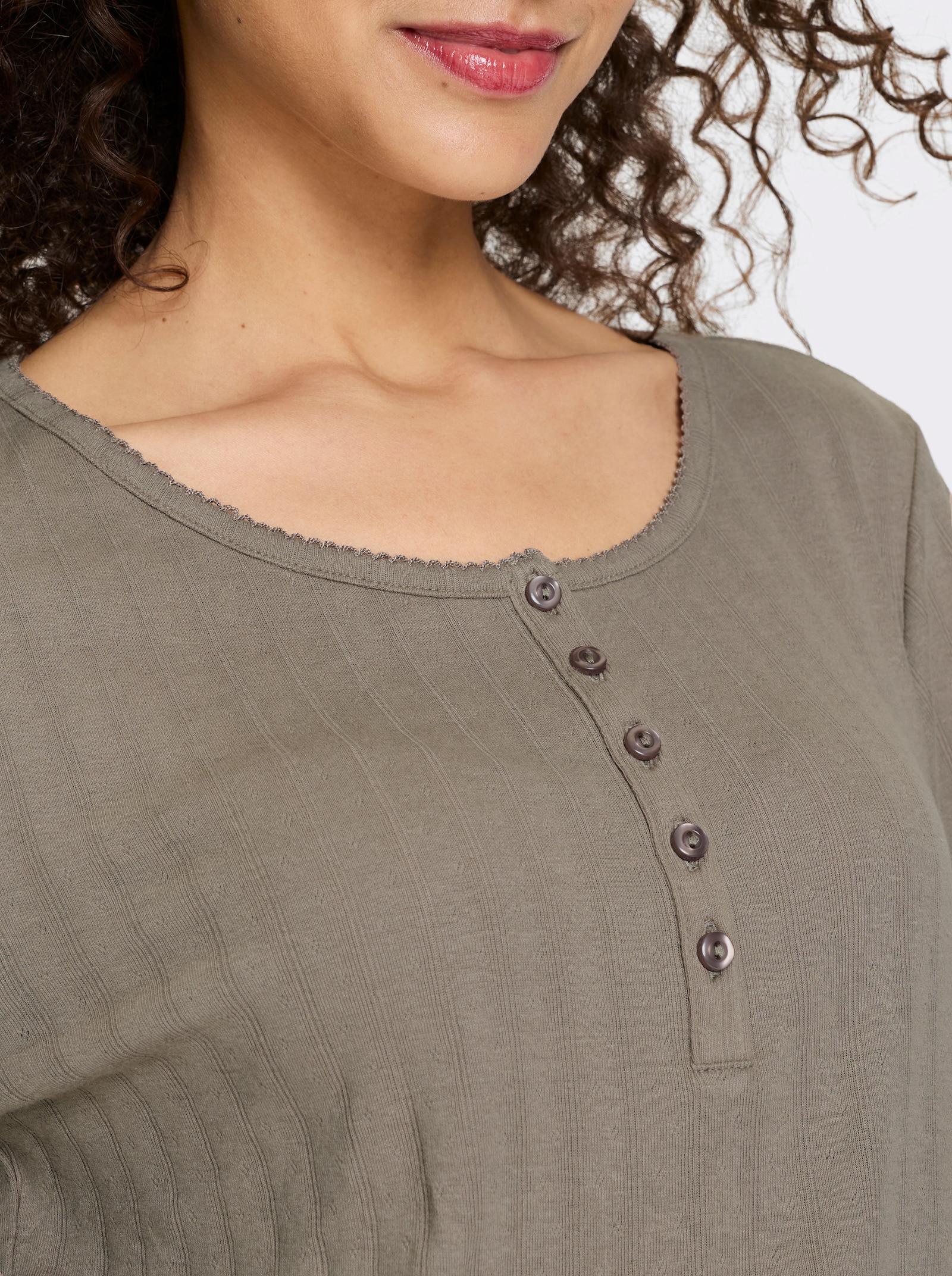 heine T-shirt avec picots - taupe