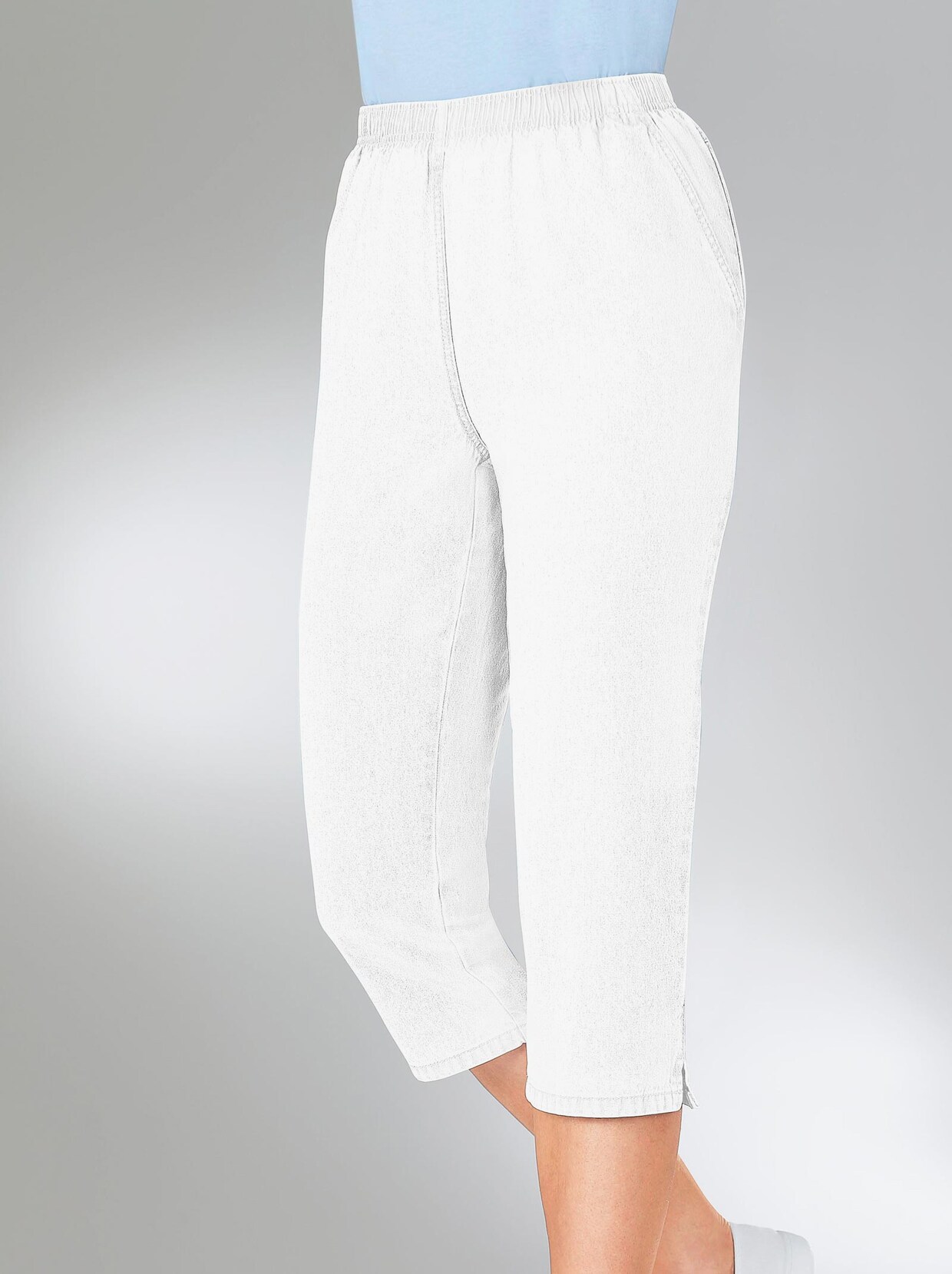 Caprijeans - weiß