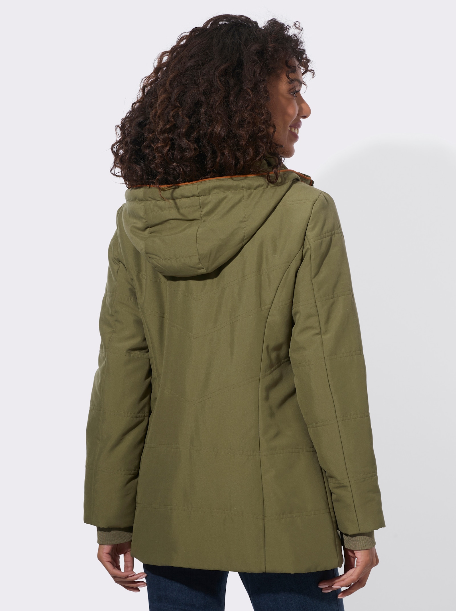 Steppjacke mit Innentasche - oliv
