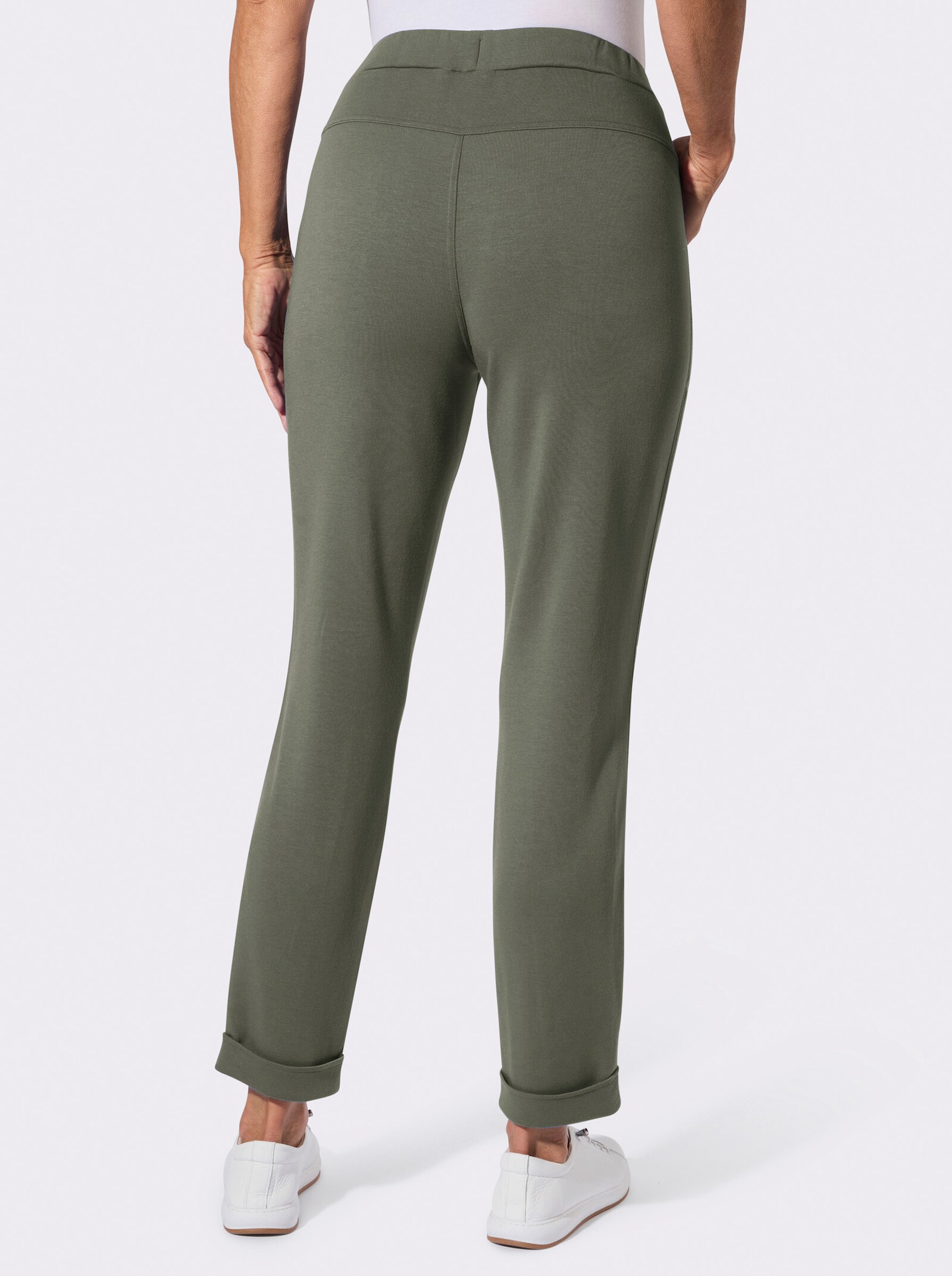 Jogg Pants mit Ripsband-Verzierung - khaki