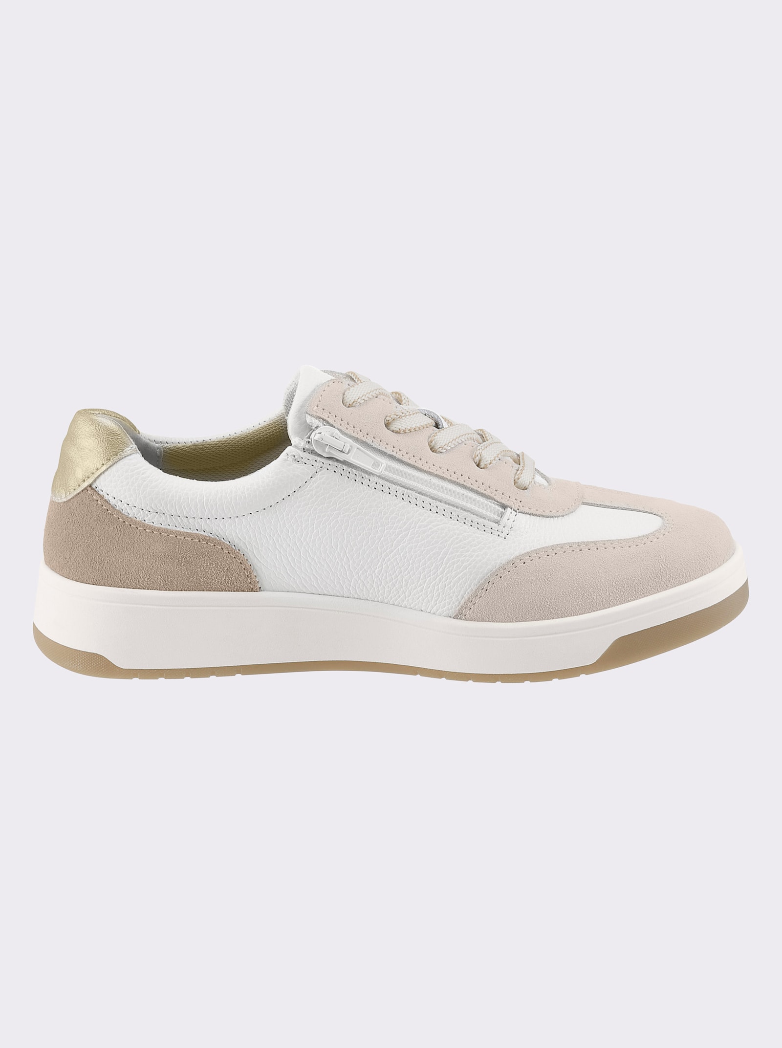 heine Sneaker mit Wechselfußbett - weiß-beige