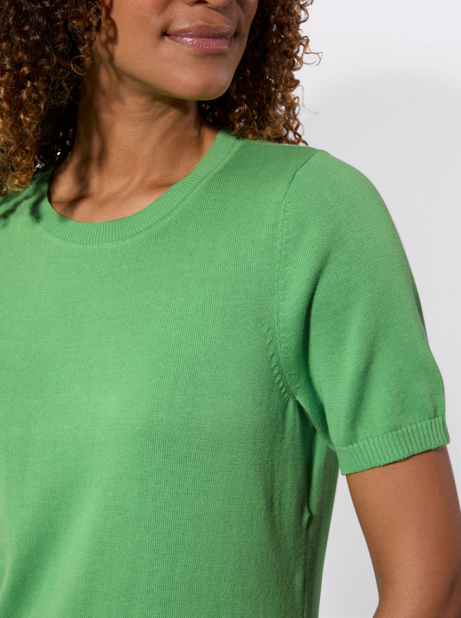 Pulóver, bavlna, rebrované zakončenia - jablková