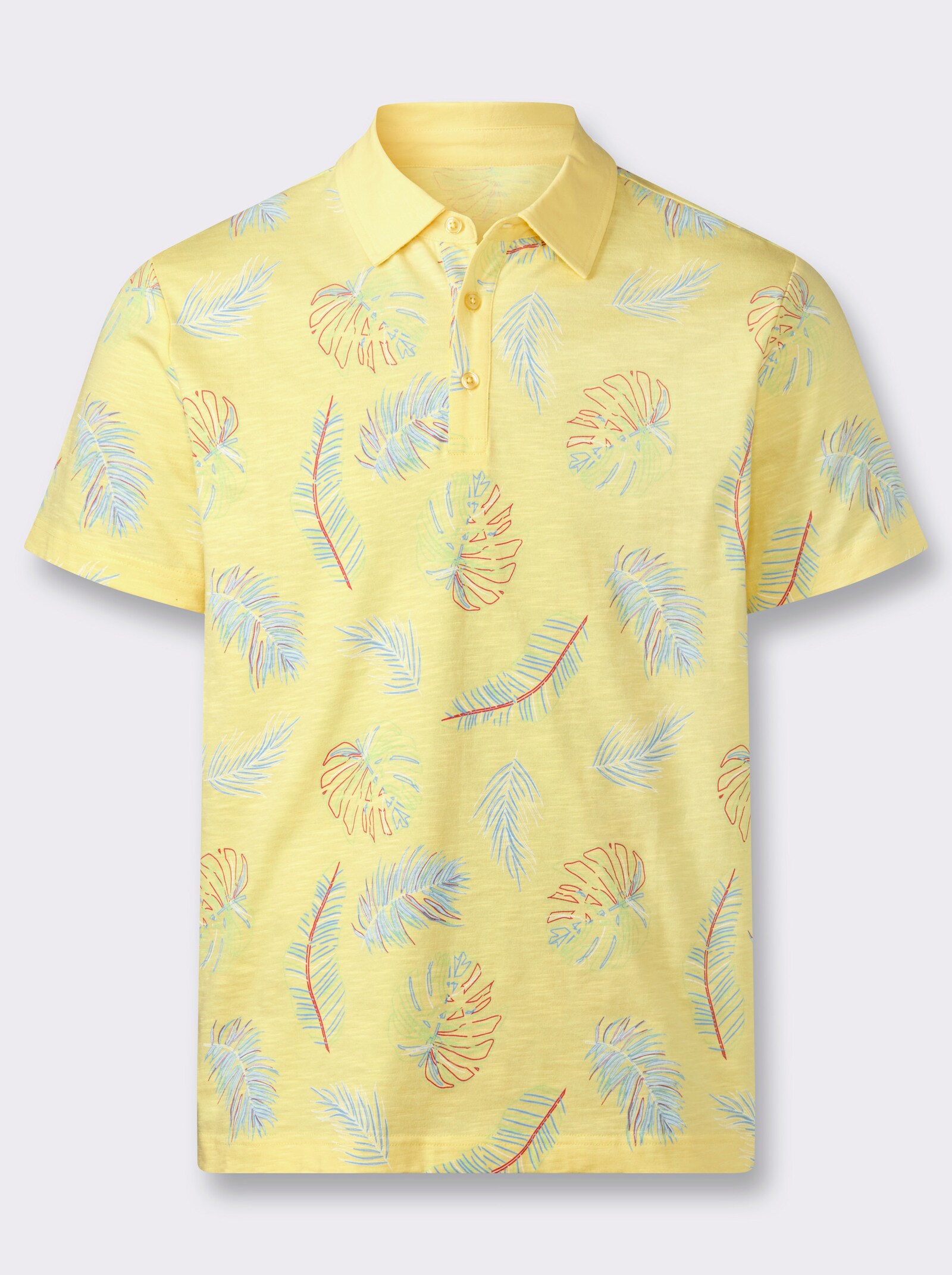 Marco Donati Kurzarmshirt mit exotischem Dessin - zitrone-bedruckt