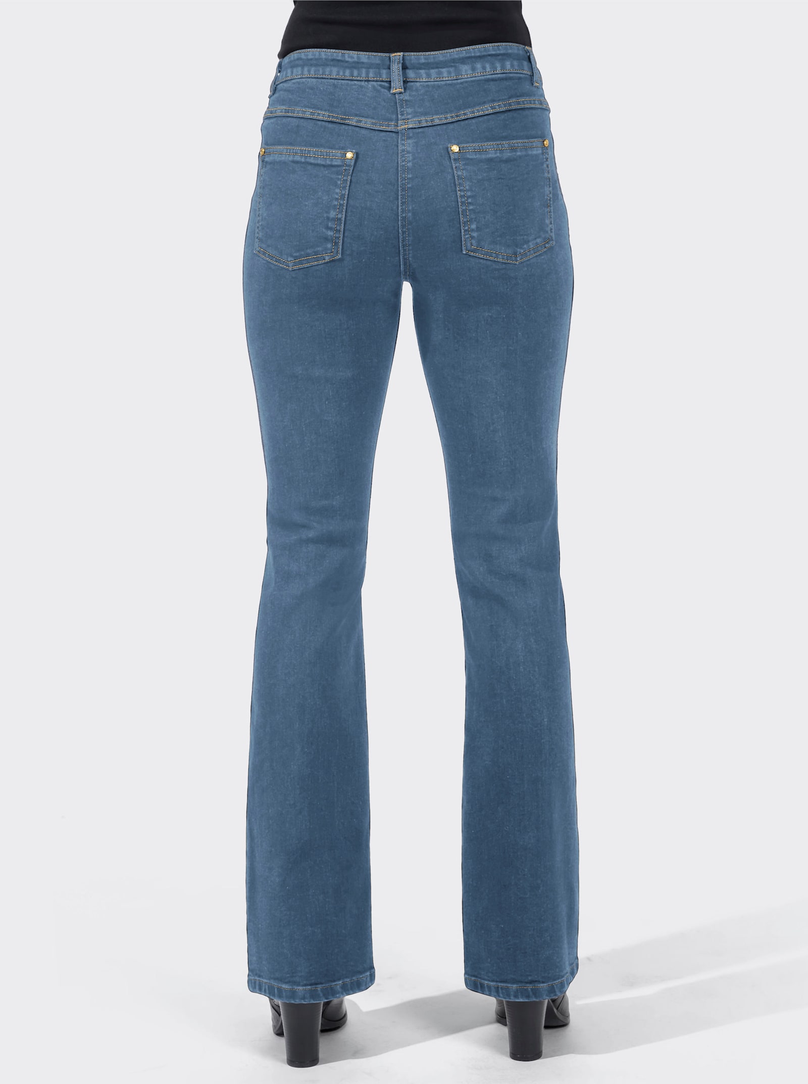 Bootcut jeans in 5-pocketsmodel - blue-bleached