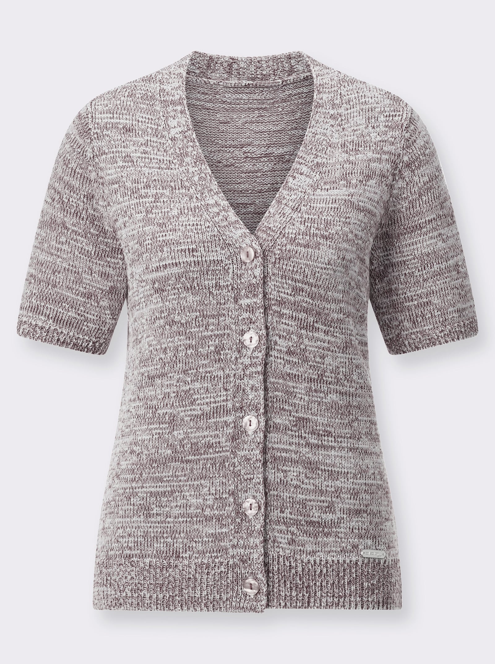 Strickjacke in Melange-Optik - sesam-meliert