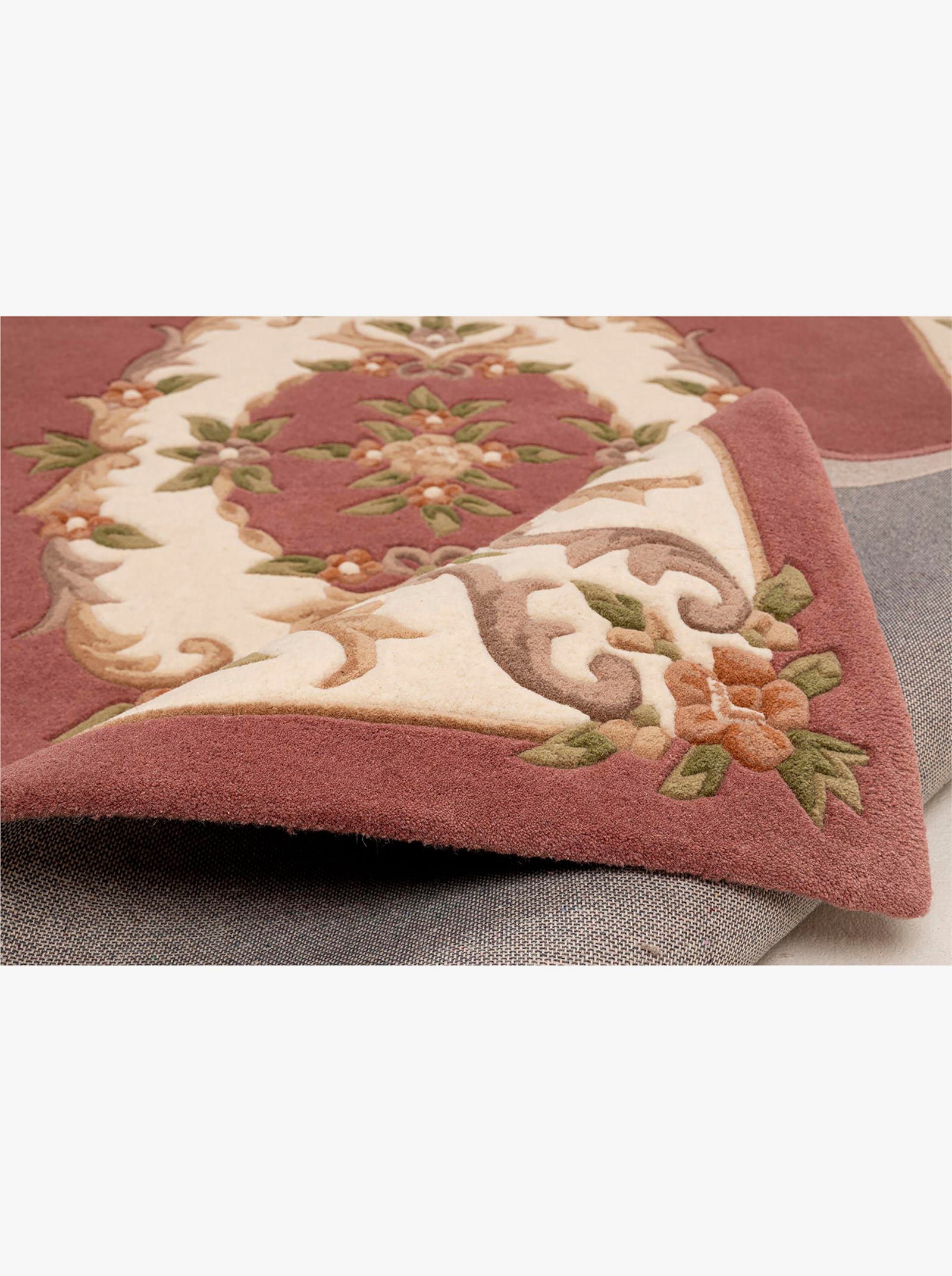 Theko Teppich - rosé-gemustert