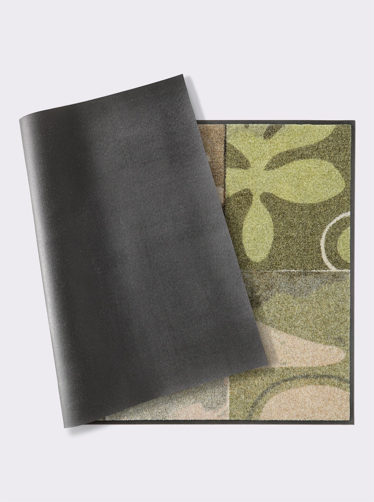 wash+dry by Kleen-Tex Voetmat - groen/naturel