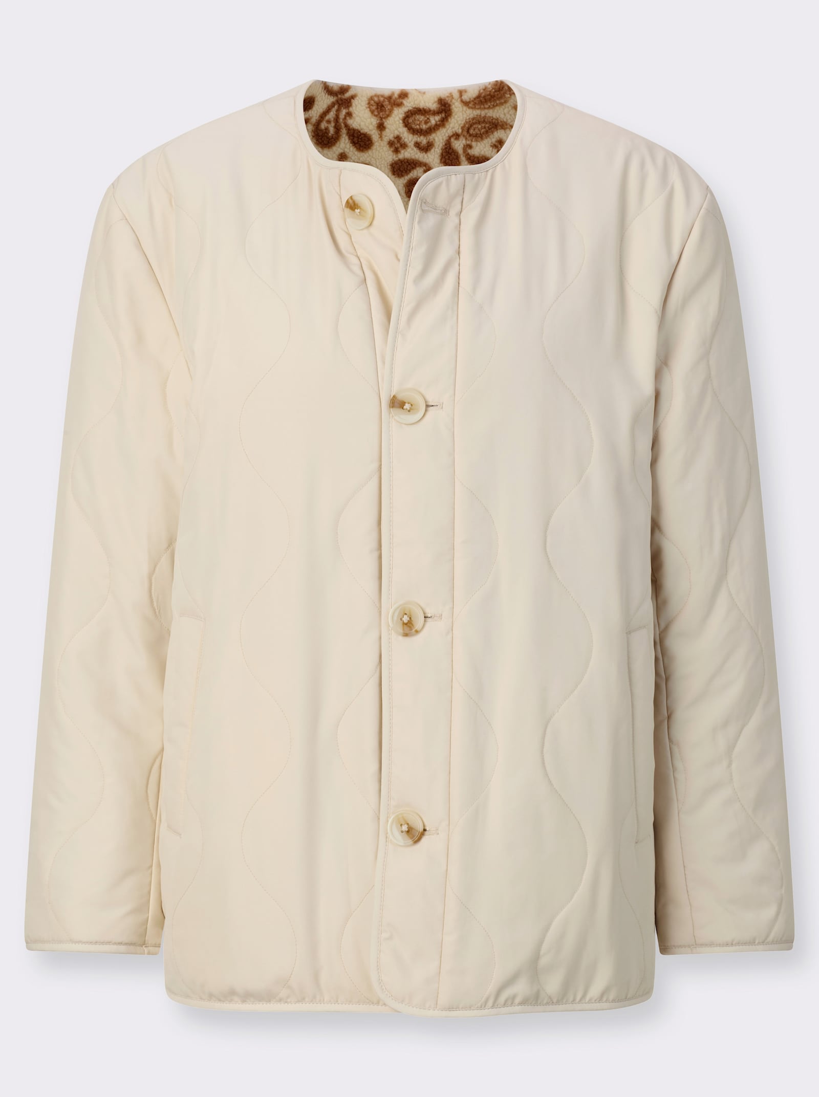 Wendejacke mit kuscheligem Teddy-Fleece - sand