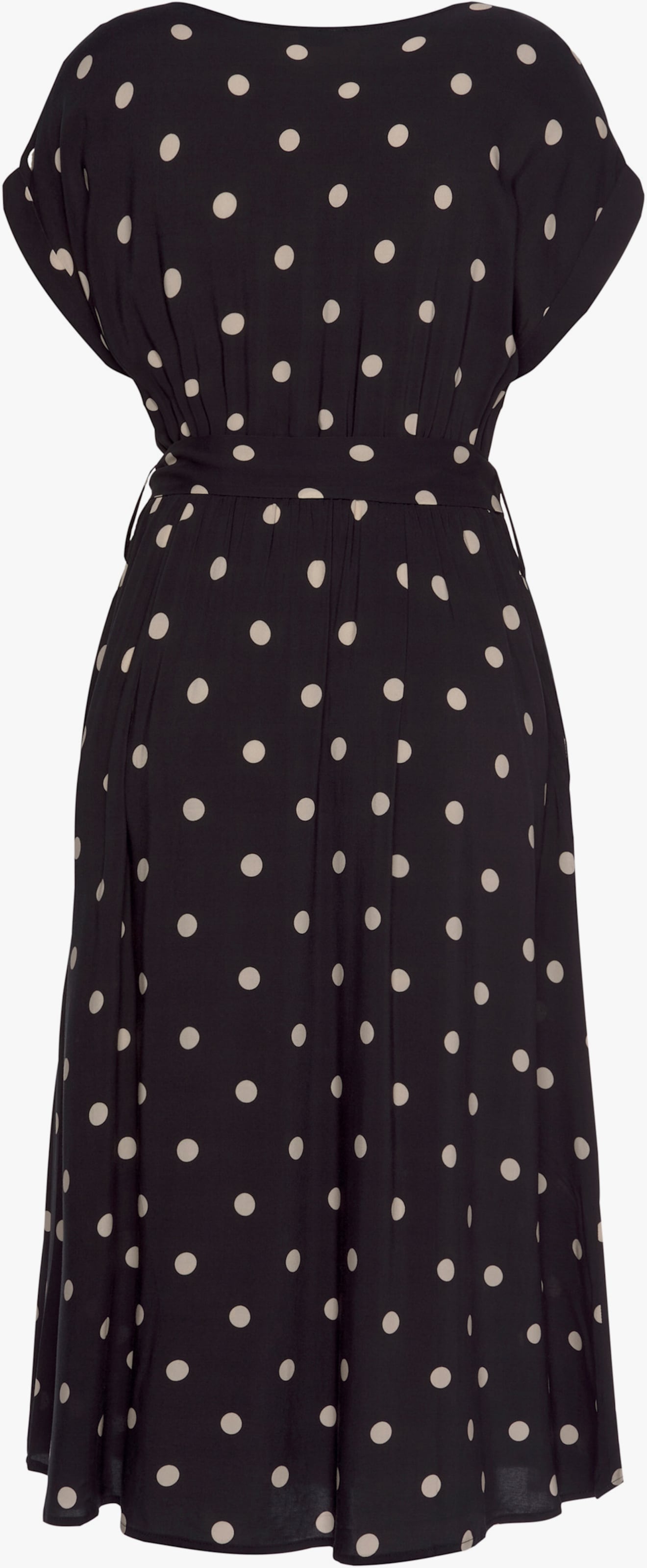 LASCANA Robe mi-longue - noir-sable imprimé