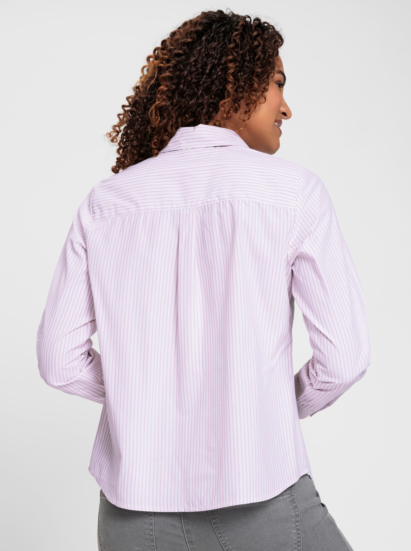 Blúzka, pruhy, dĺžkovo nast. rukávy - prúžky v ružovej a ecru farbe