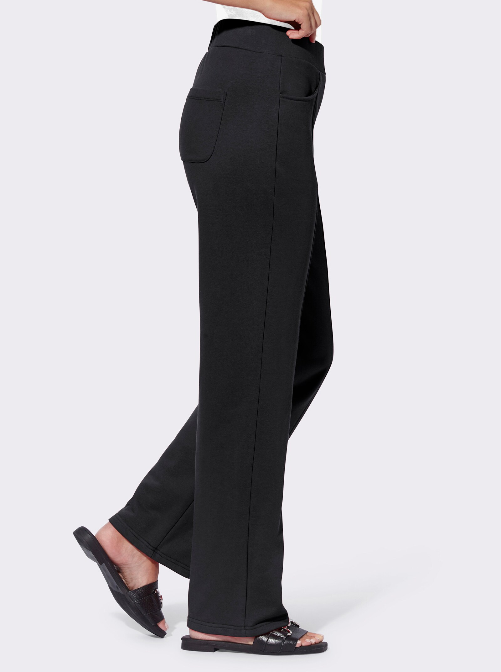 heine Sweathose mit 2 Gesäßtaschen - schwarz