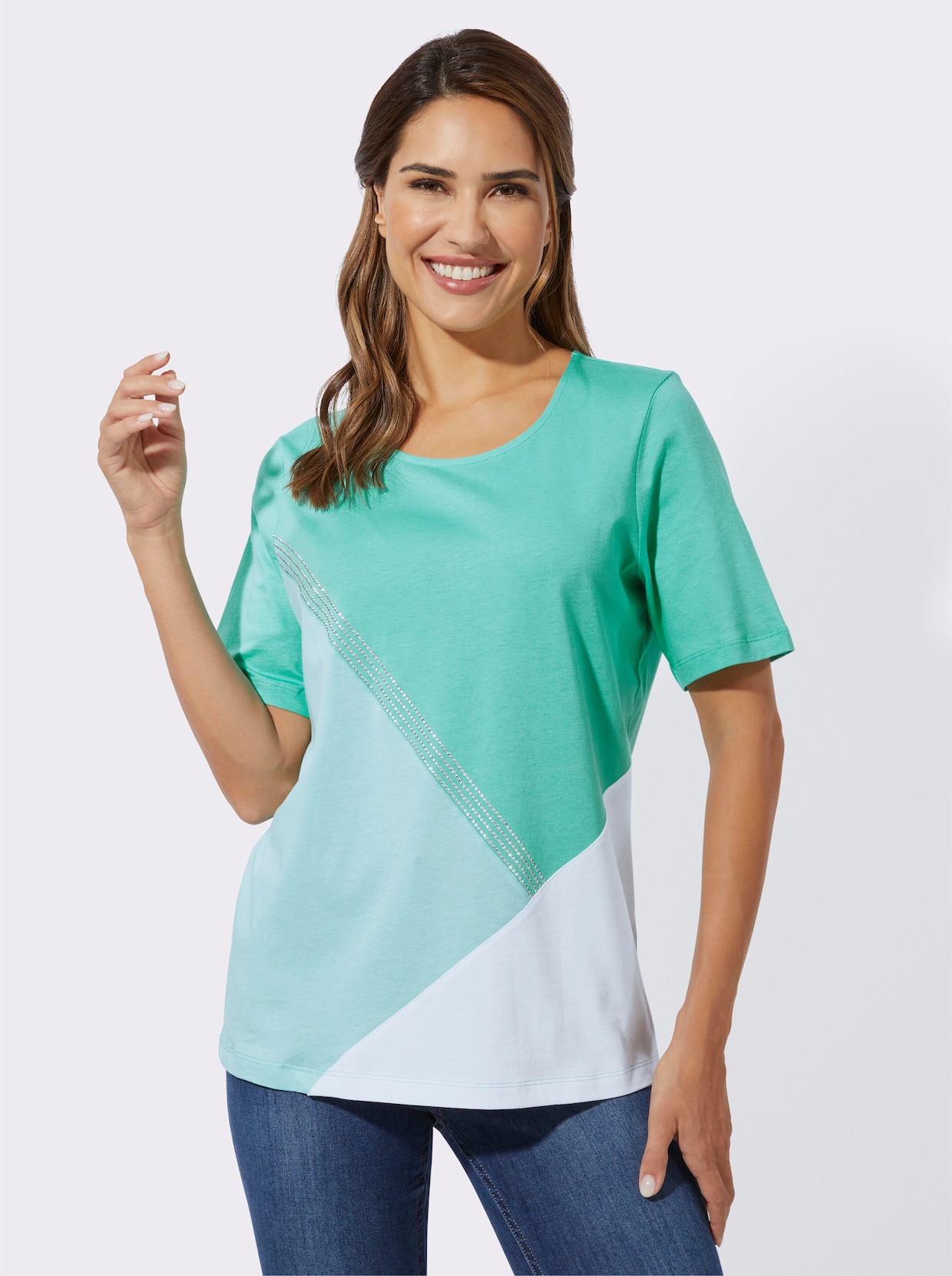 Shirt met korte mouwen - aquamarijn/blauwgroen