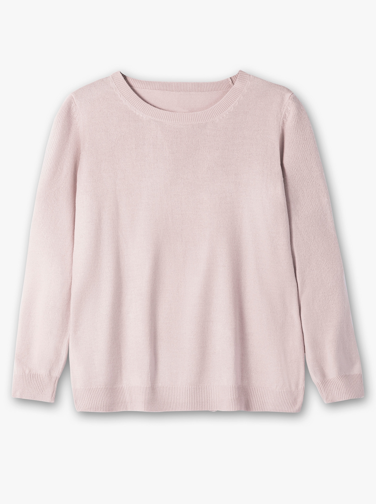 Rundhalspullover in Form gestrickt, wärmend - rosé