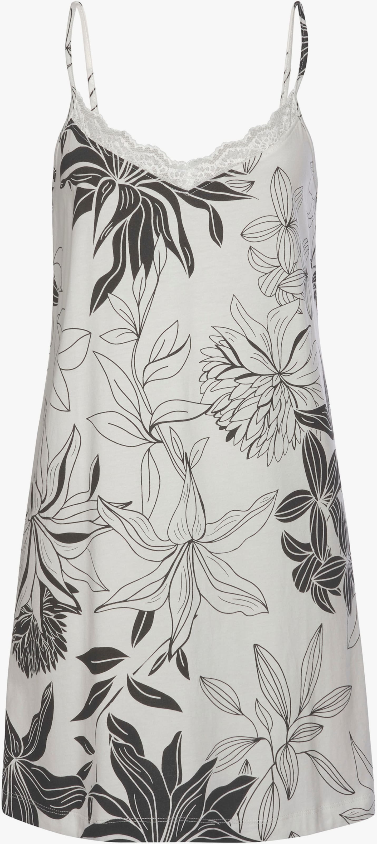 LASCANA Negligé - ecru/bloemenmotief