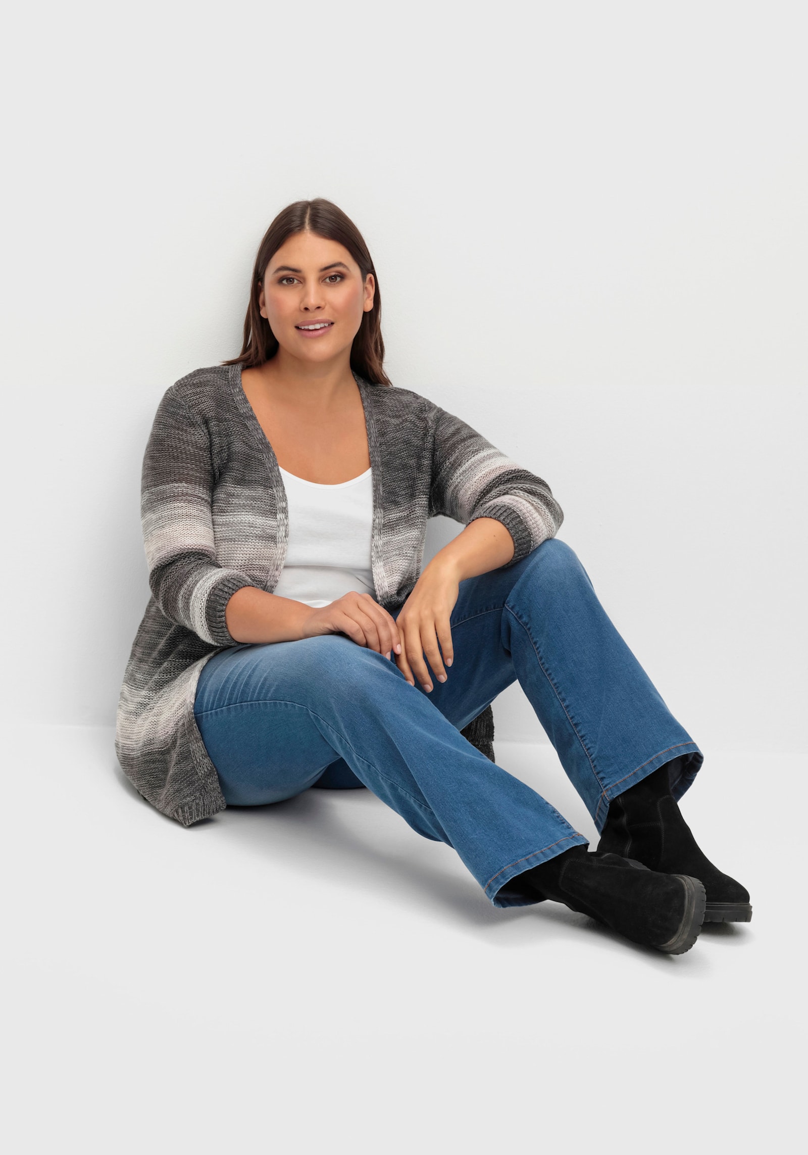 Bootcut-Jeans in Schlupfform - blue-stone-washed