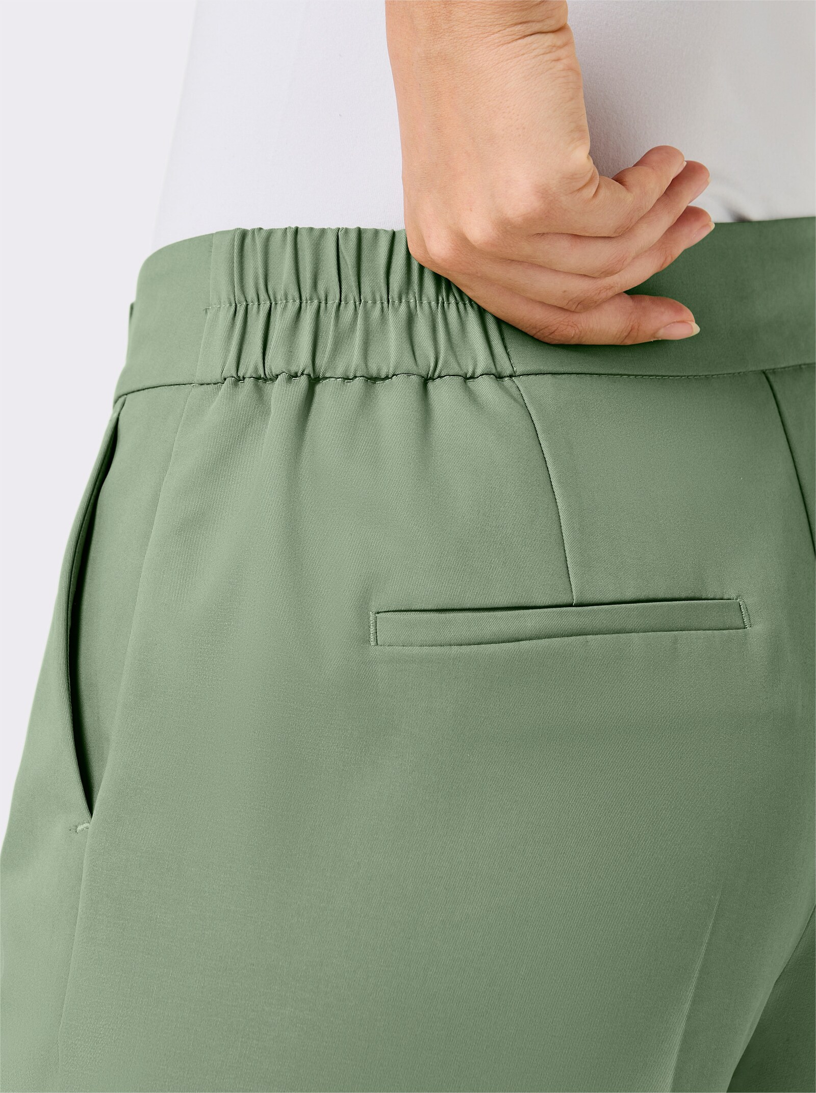 CREATION L PREMIUM Stoffhose in Web-Qualität - eucalyptus