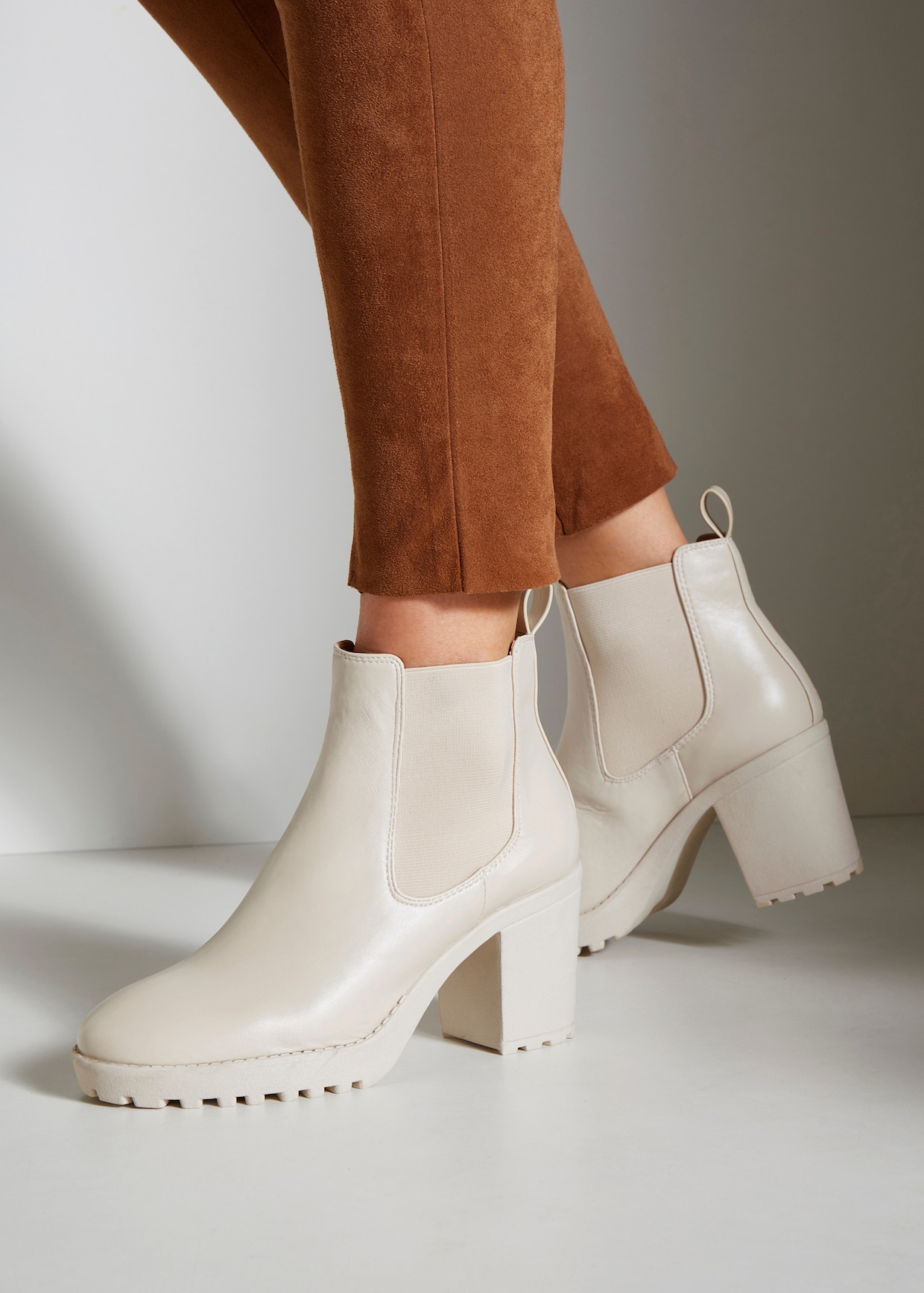 Vivance bottines Chelsea - beige