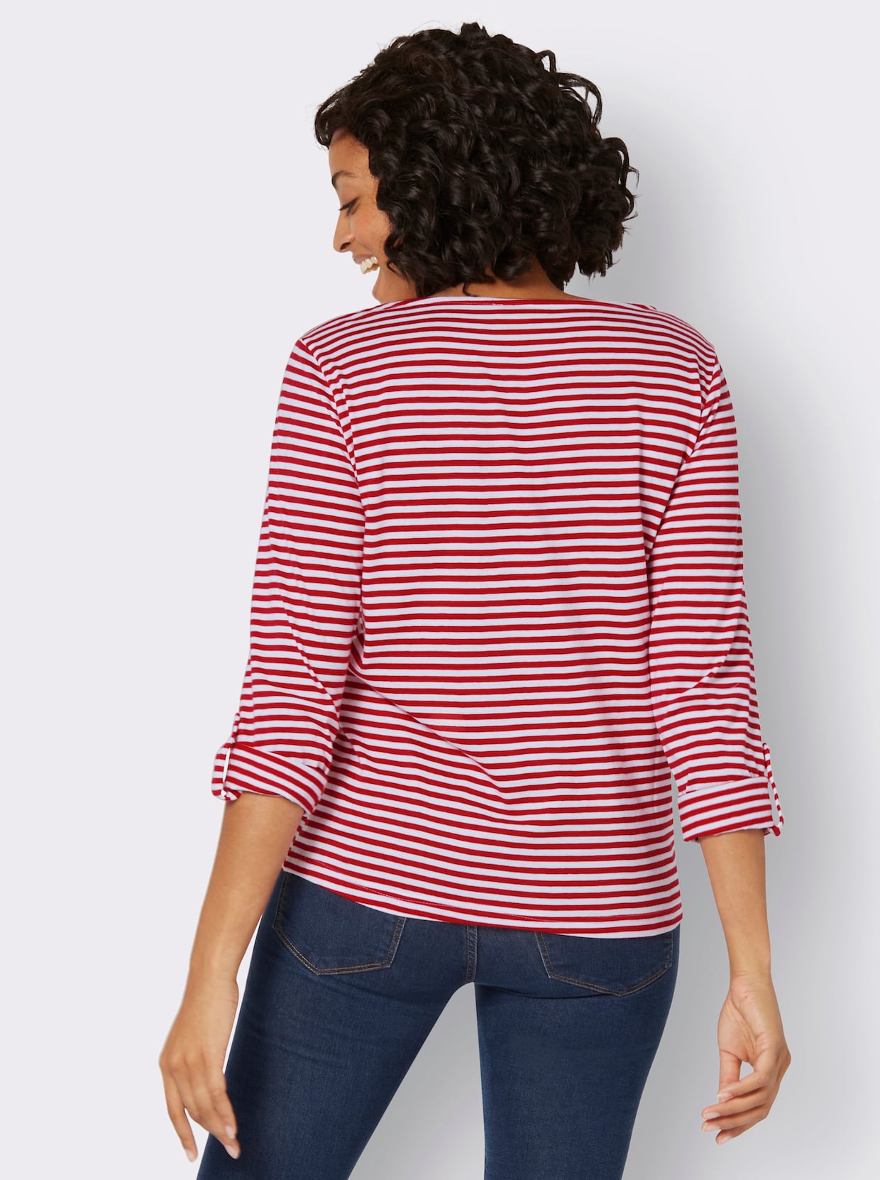 Streepjesshirt - rood/wit gestreept