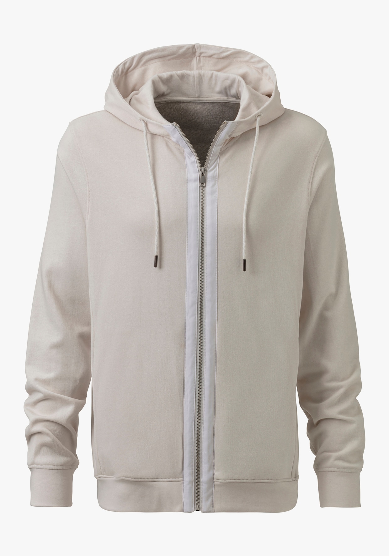 AUTHENTIC LE JOGGER Sweatvest met capuchon - crème
