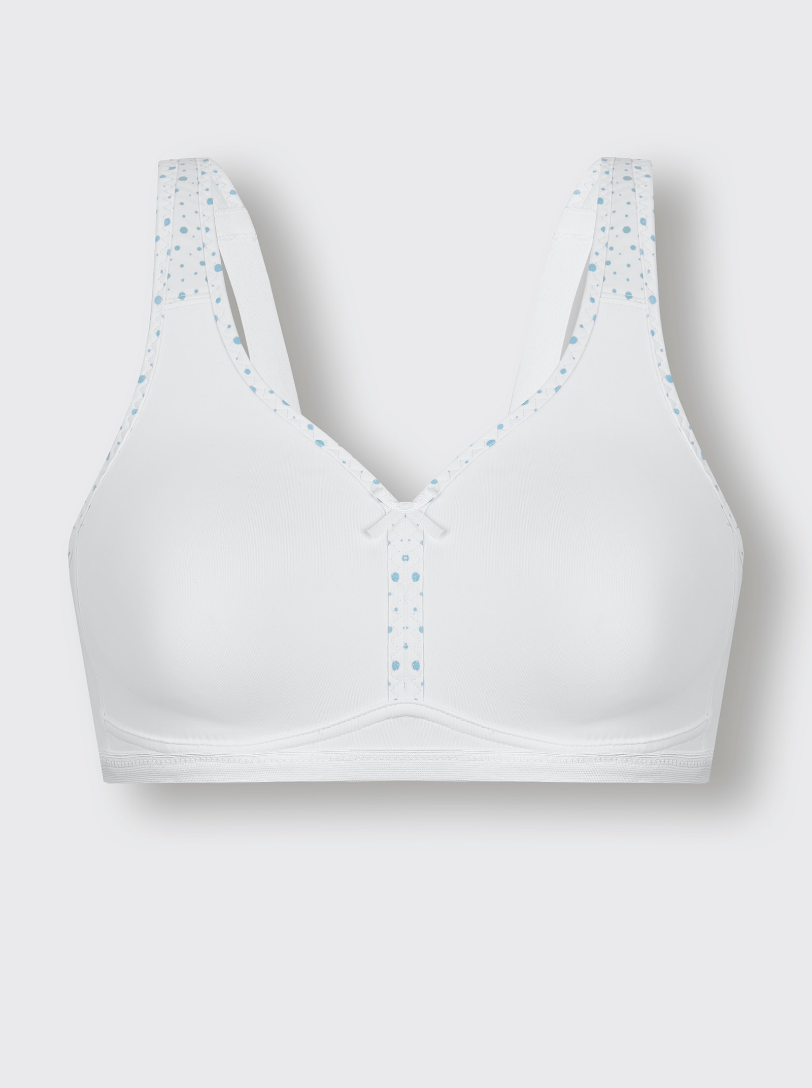 wäschepur Komfort-BH ohne Bügel - weiß-mint-bedruckt