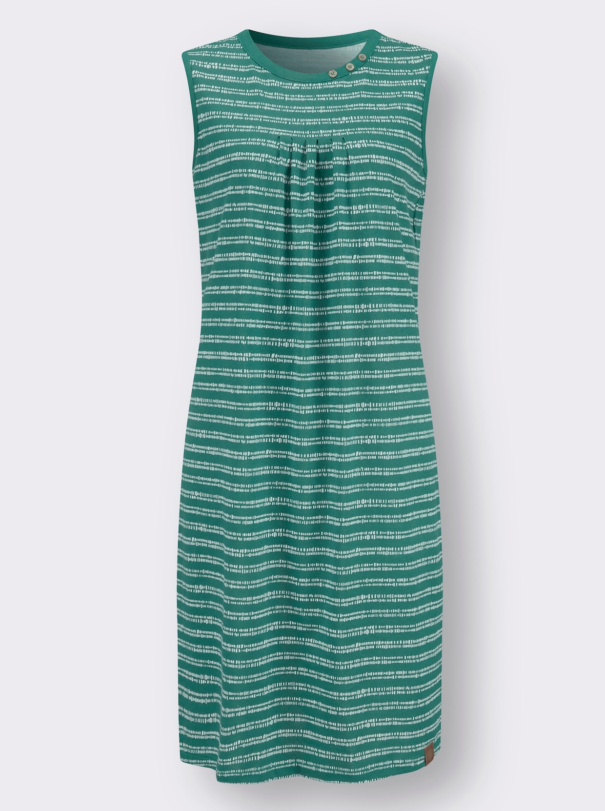 Jersey jurk - groen/wit bedrukt