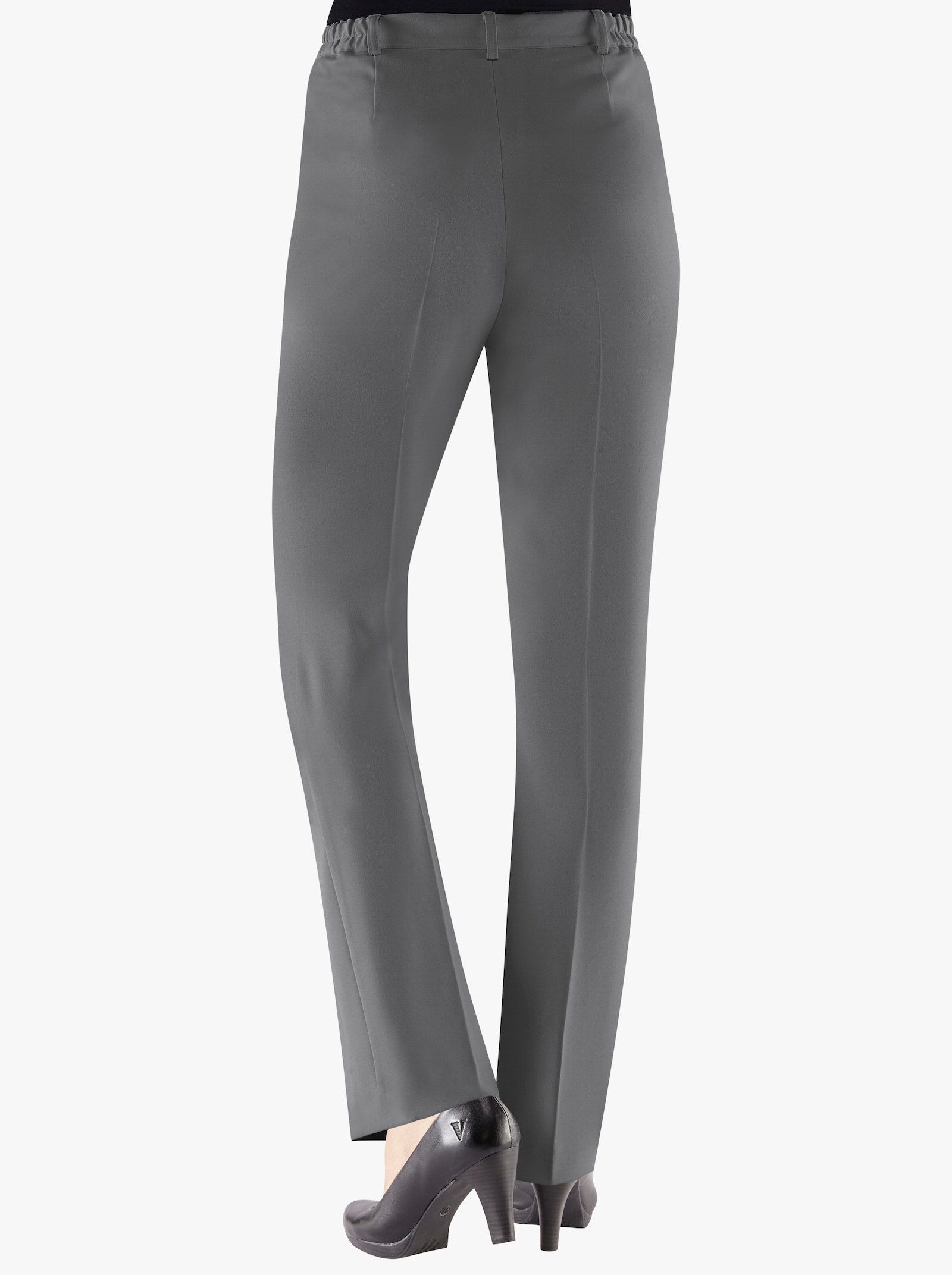 Hose in knitterarmer Qualität, Stretch - hellgrau