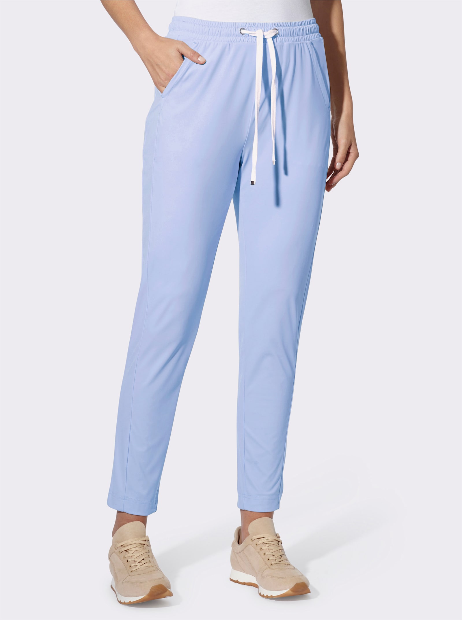 heine Jogg Pants mit Kontrast-Kordel - eisblau