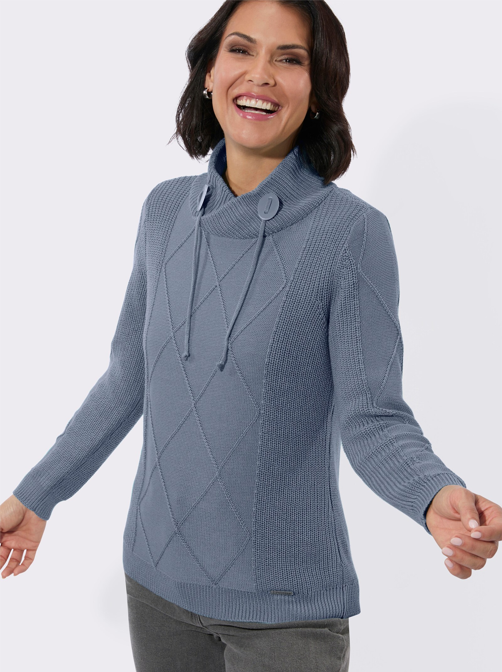 Pullover - taubenblau