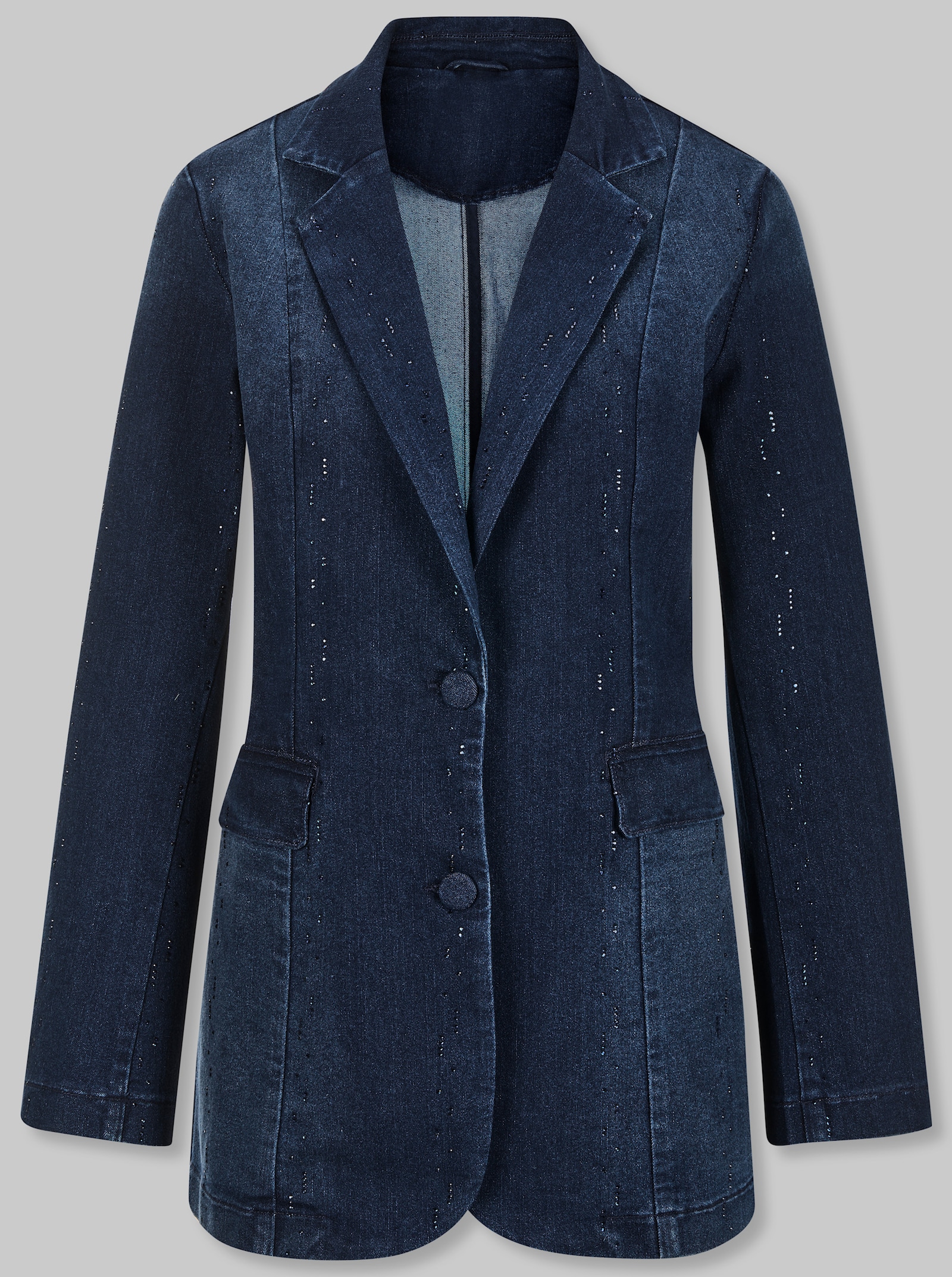 heine Jeansblazer mit Glitzersteinchen - dark blue