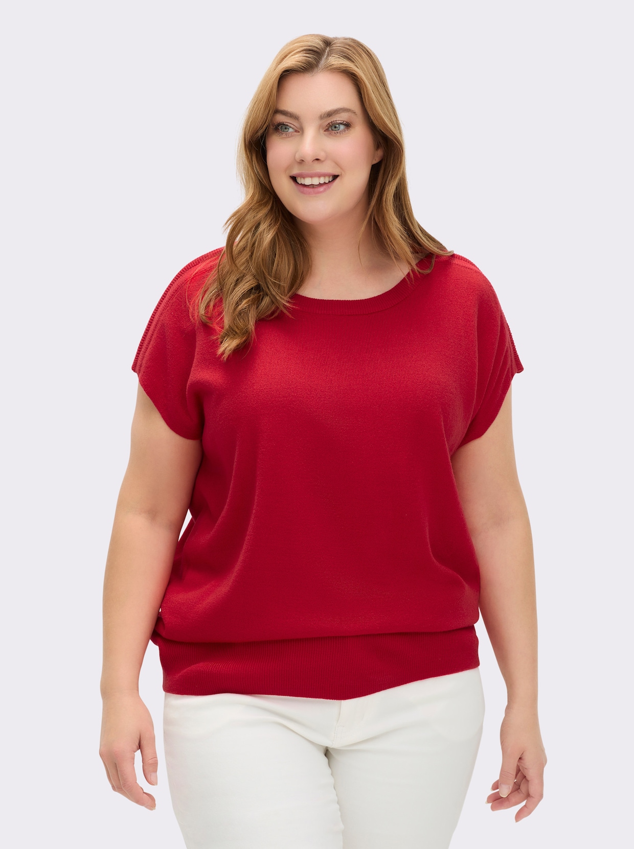 Pullunder mit U-Boot-Ausschnitt - erdbeere