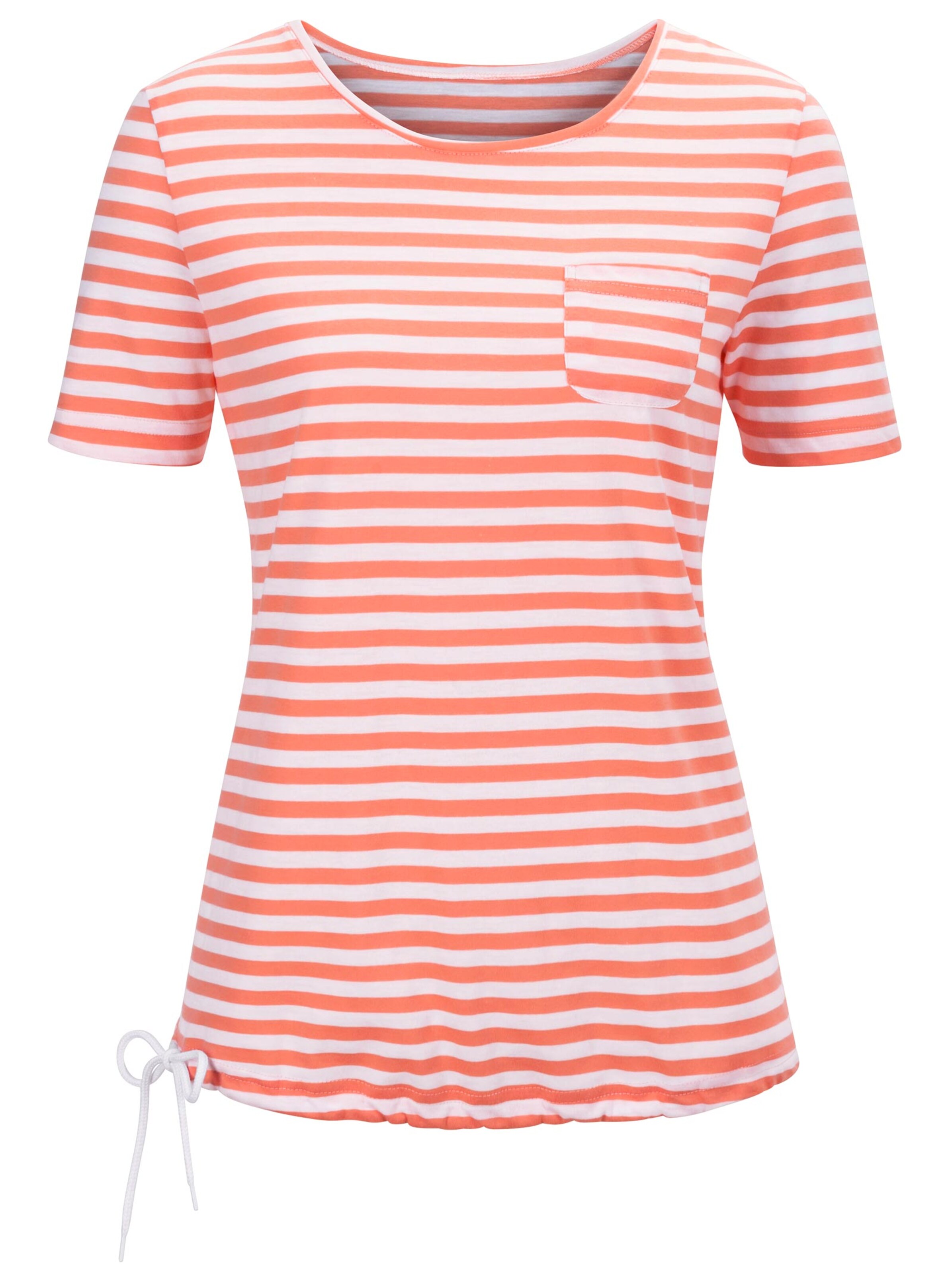 Shirt - apricot-geringelt