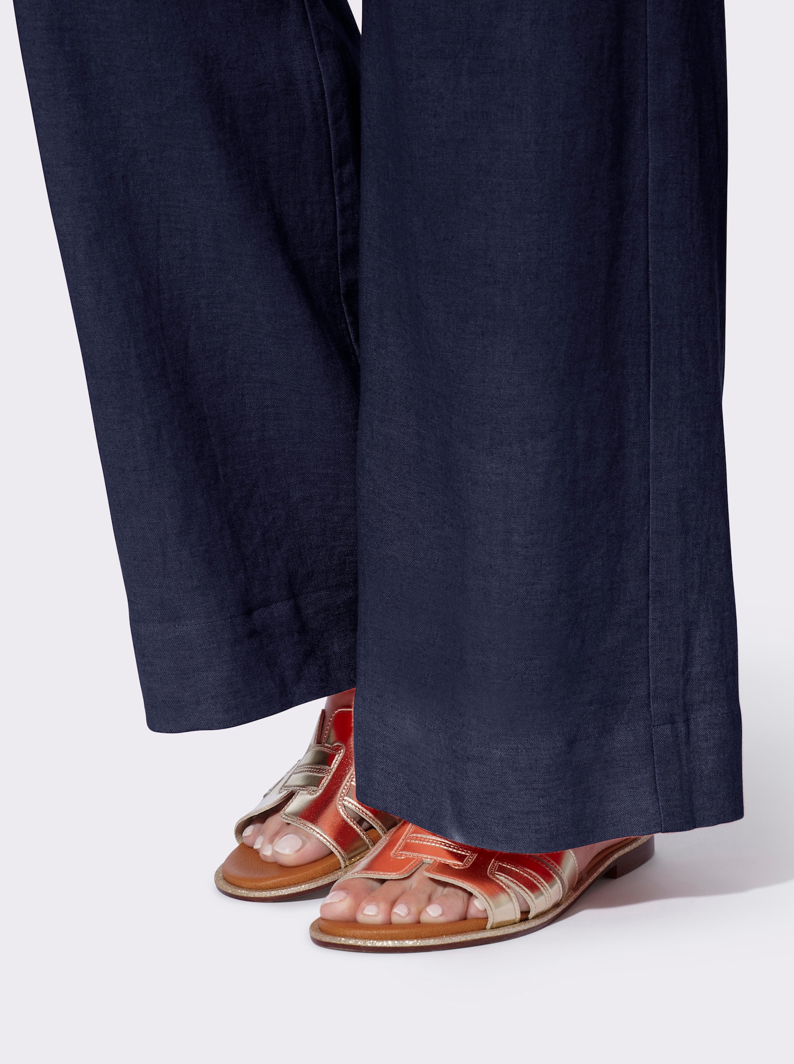 heine Hose mit Bundfalten - marine