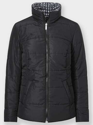 Wendejacke in Stepp-Qualität - schwarz-weiß-bedruckt