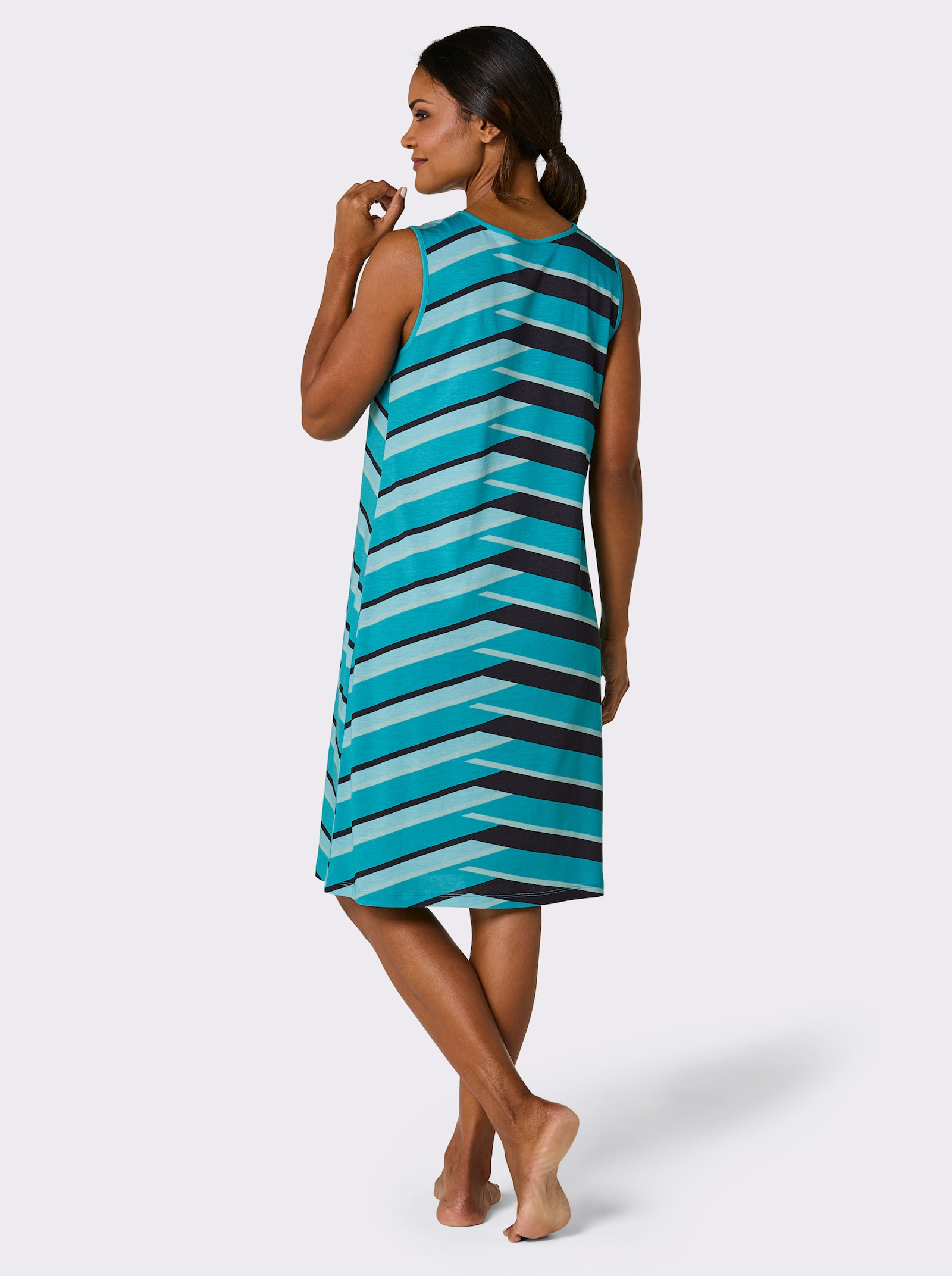 feel good Sommerkleid - mint-türkis-bedruckt