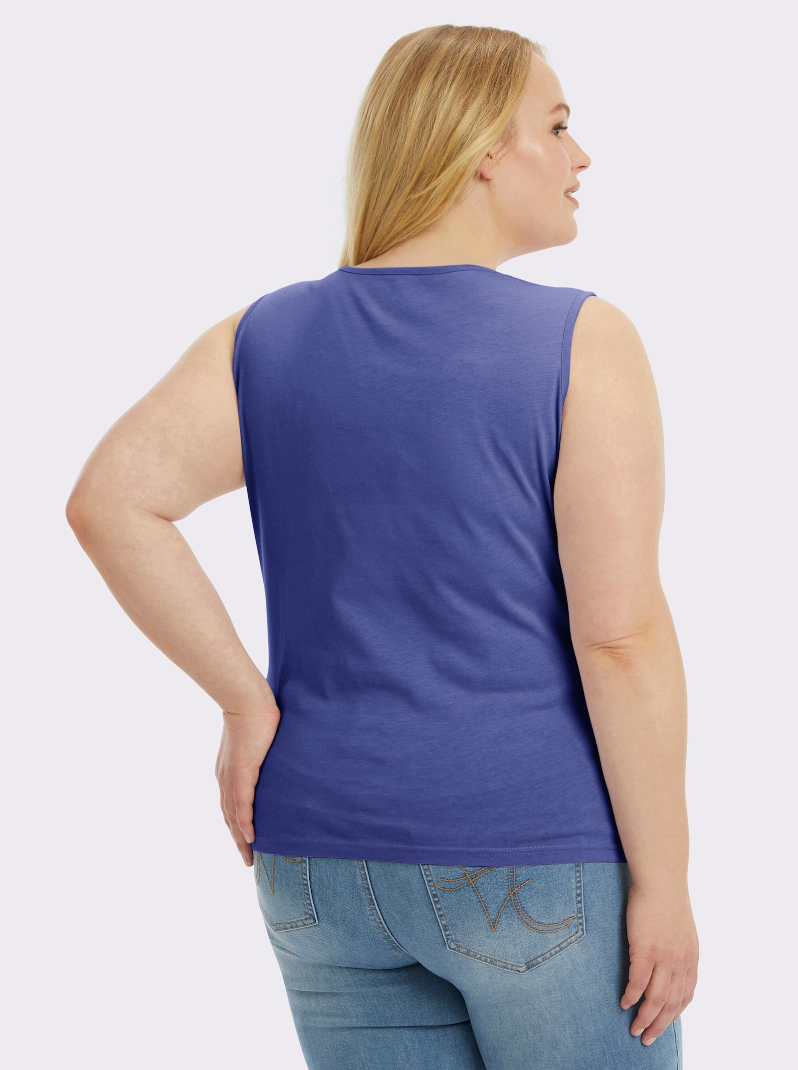 Trägertop mit Rundhals-Ausschnitt - royalblau