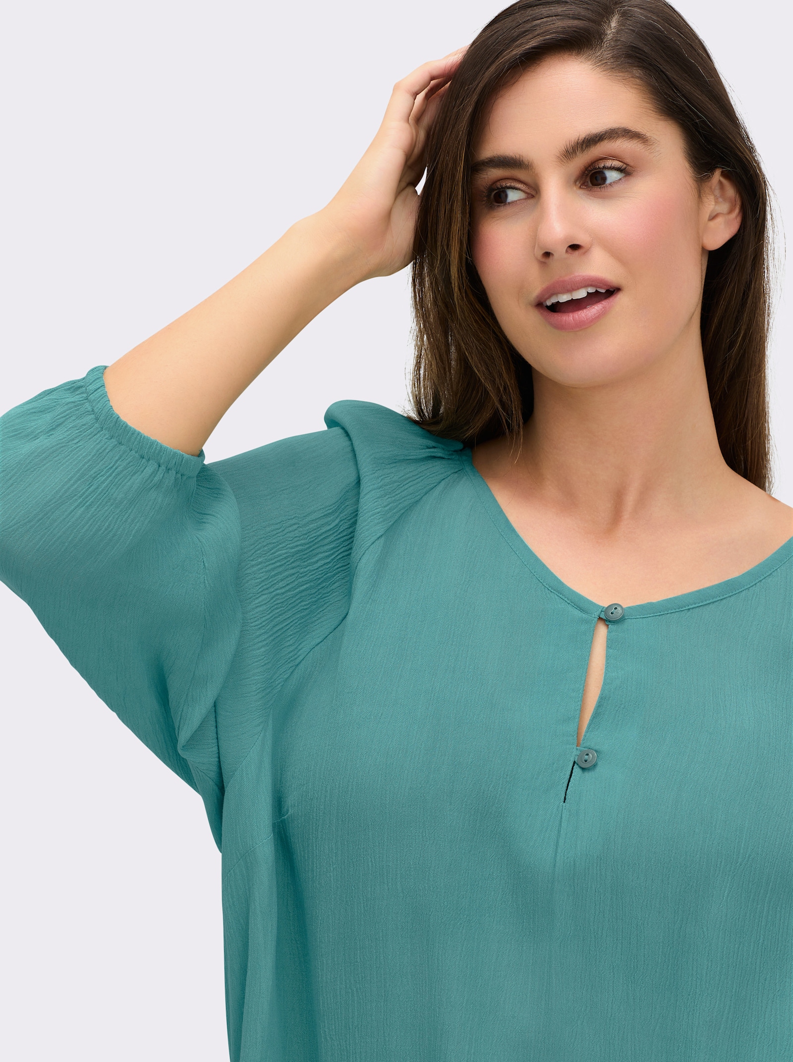 sheego Tunika mit 3/4-Raglanärmeln - ozean