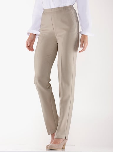 Schlupfhose - beige + beige-kariert