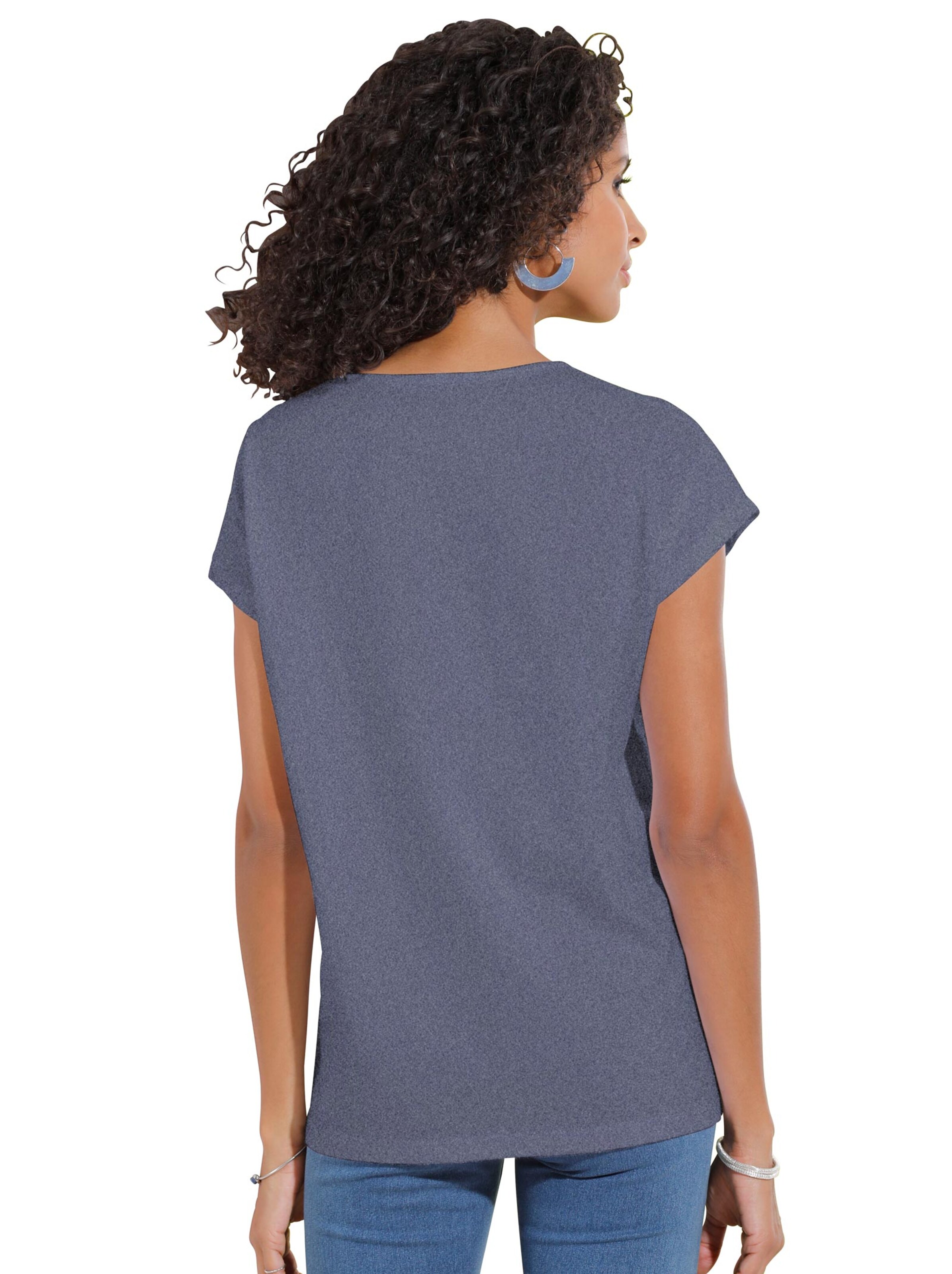 Shirt - blau-meliert
