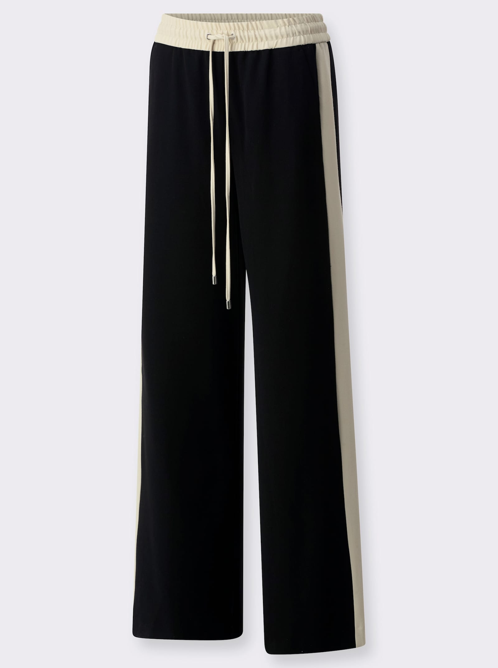 heine Webhose mit Galonstreifen - schwarz-sand