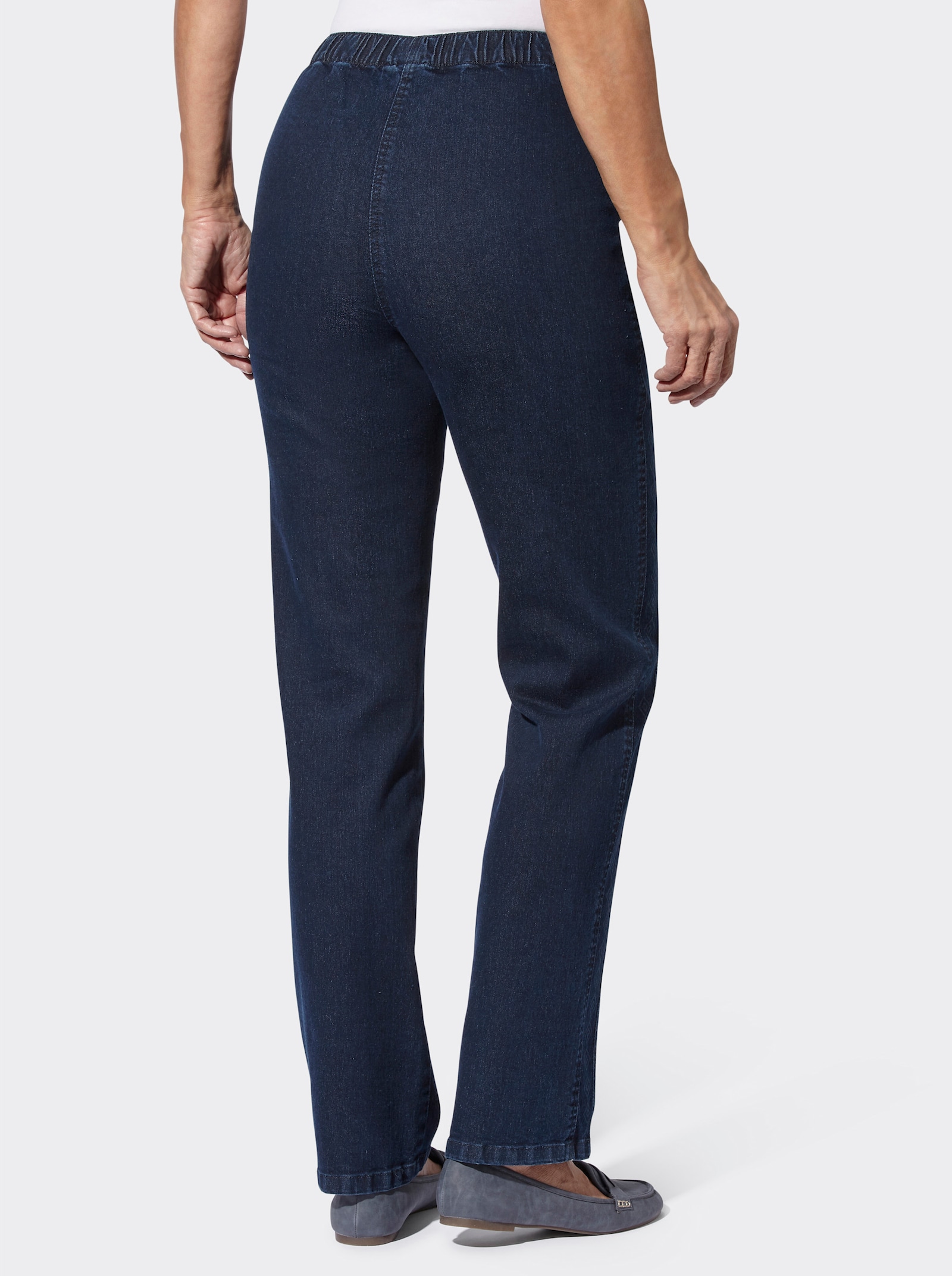 Jeans met ritssluitingoverslag - dark-blue