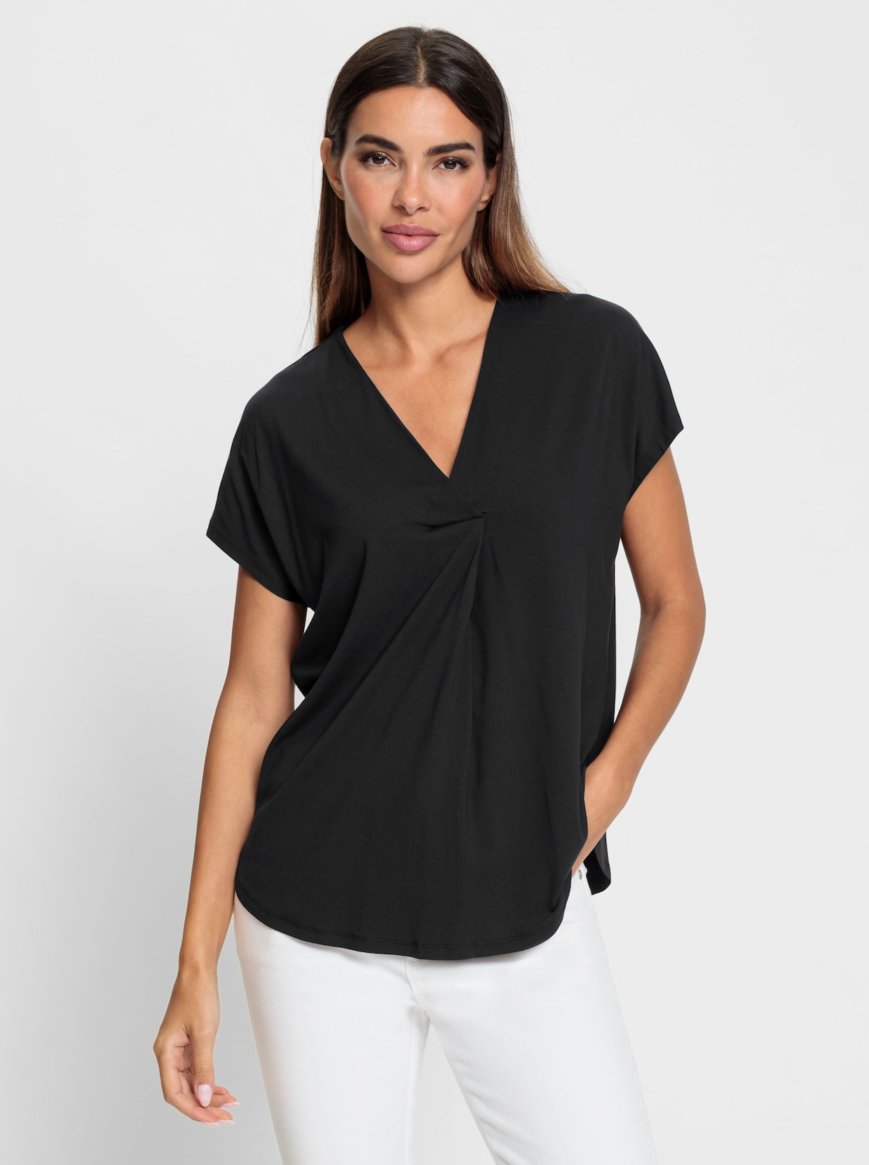 heine Shirt met korte mouwen - zwart