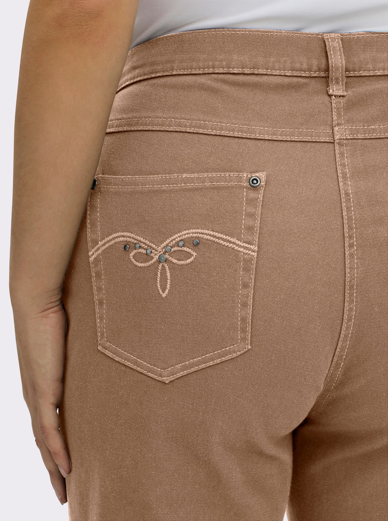 5-Pocket-Jeans mit Stretch-Anteil - camel